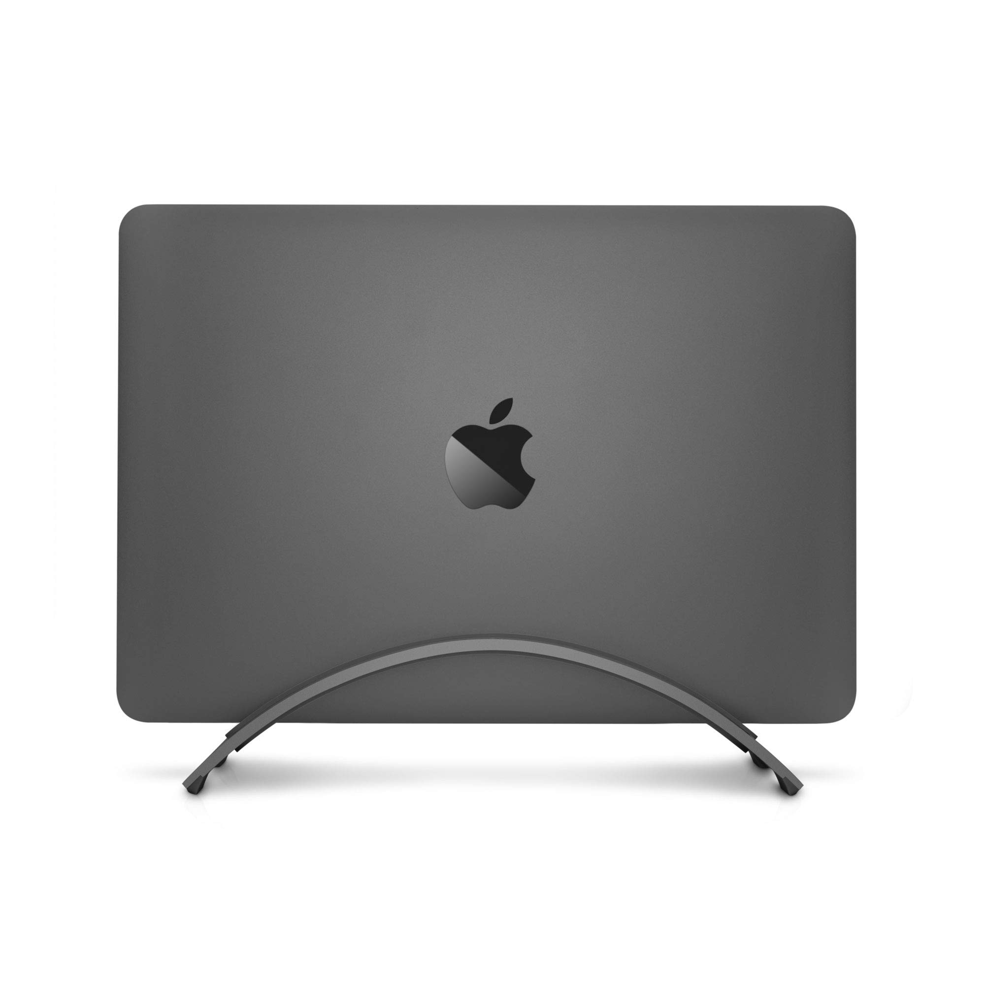 Twelve South BookArc Vertical Laptop Stand for MacBook - Space-Saving Desktop Organizer (Space Gray) | Perfect for Home Office, Workspace & Minimalist Setup | *Check Compatibility for M1 MacBooks*