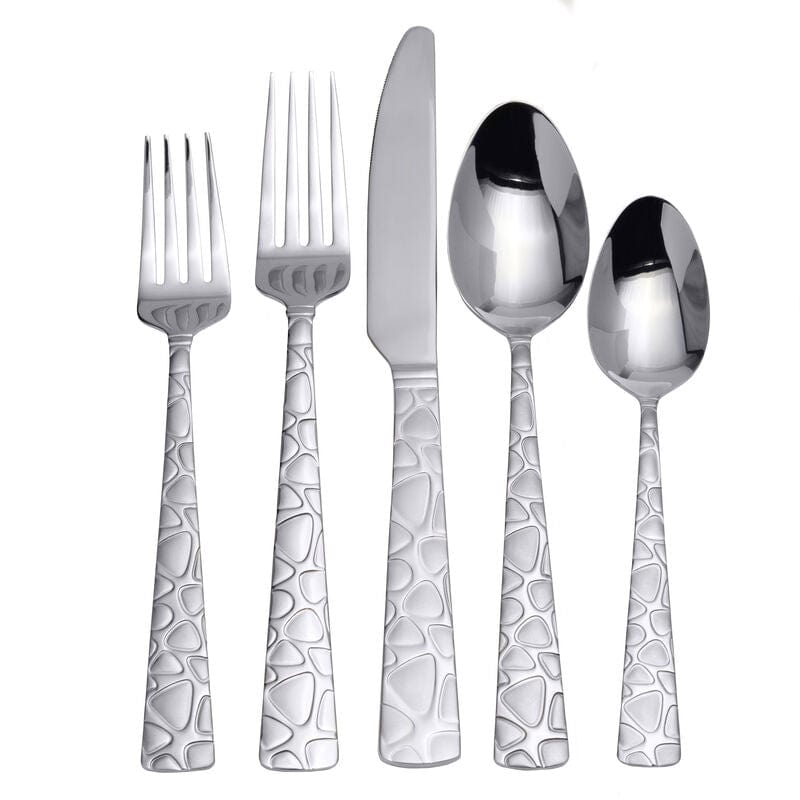 Premium Tilly 20-Piece Stainless Steel Flatware Set - Service for 4 - Elegant Silverware for Dining, Kitchen & Entertaining - Dishwasher Safe Cutlery Set for Everyday Use & Special Occasions