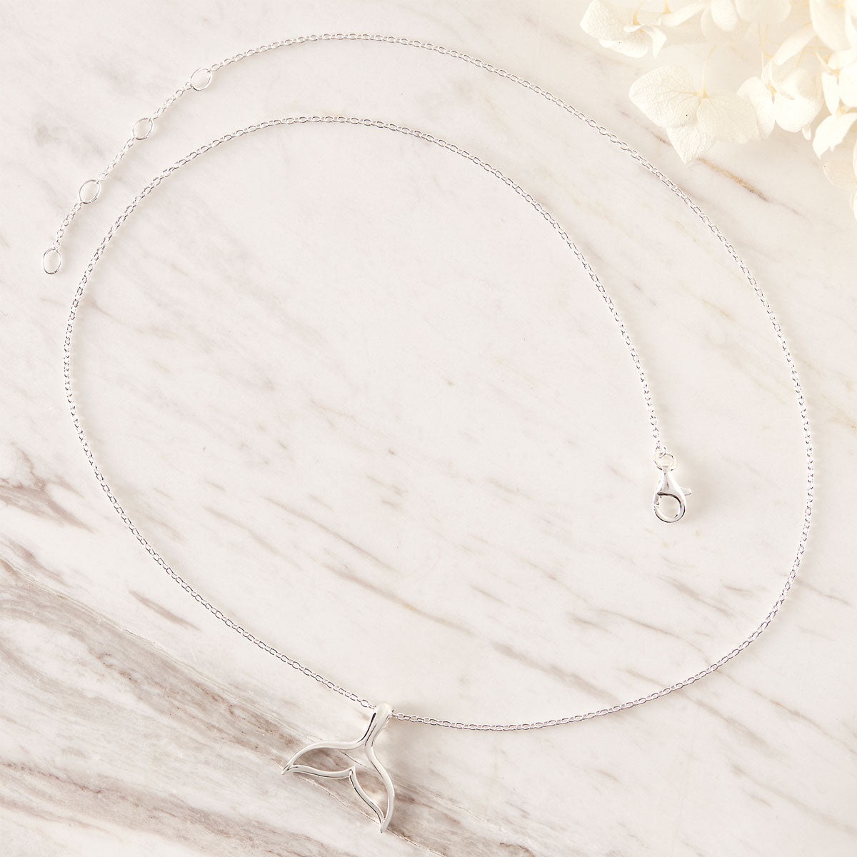 Minke Whale Tail Pendant Necklace - Handmade Silver Jewelry for Women, Ocean Inspired Gift for Marine Lovers - Perfect for Beach Vacations & Boho Fashion