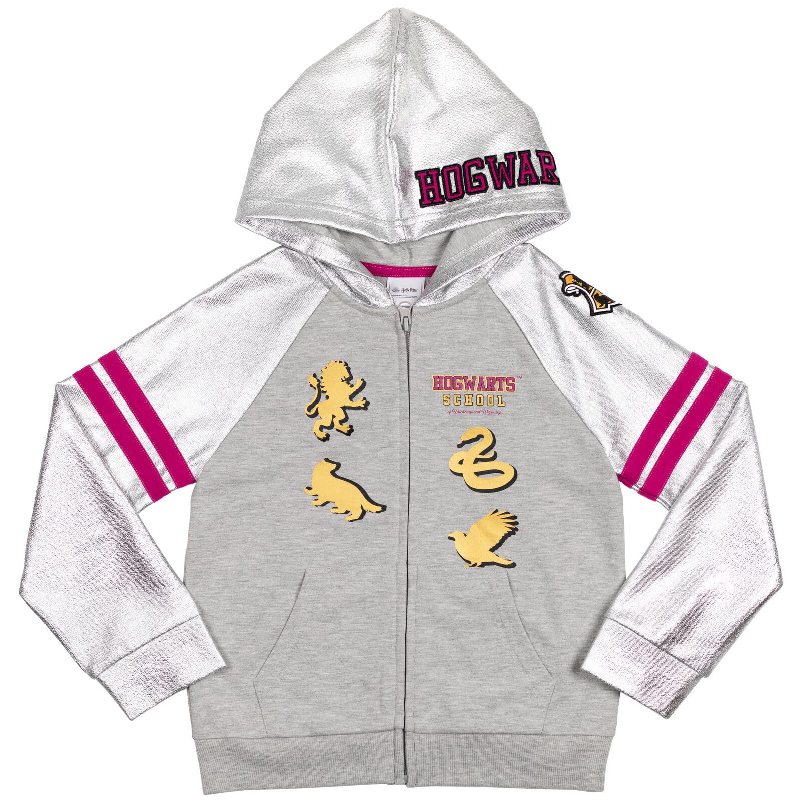Harry Potter House Hoodies for Kids - Slytherin, Ravenclaw & Hufflepuff French Terry Zip-Up (Toddler to Big Kid) | School Spirit, Cosplay & Casual Wear