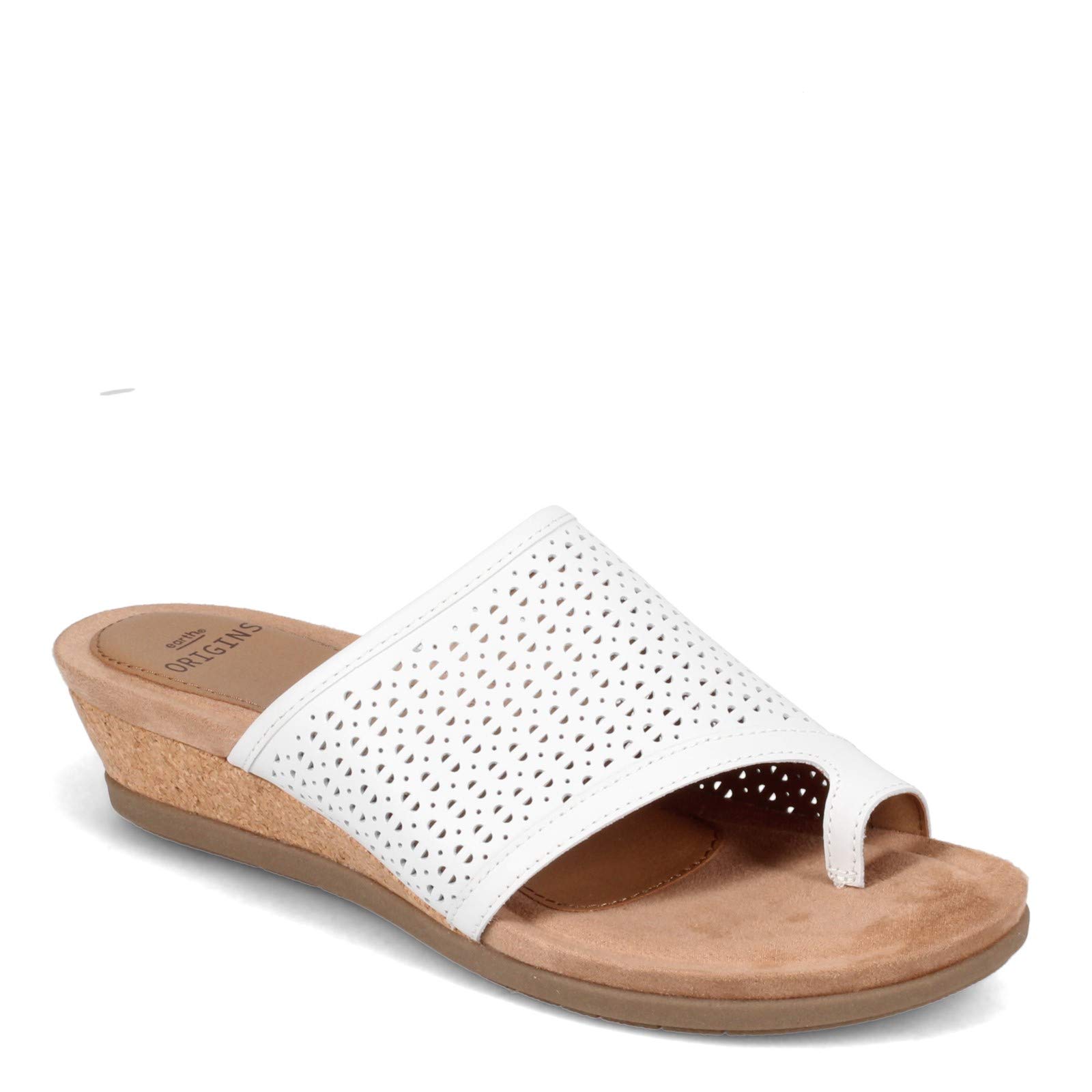 Earth Origins Women's Pearl Suede Toe Loop Wedge Sandals - Comfortable Summer Casual Shoes for Beach, Vacation & Outdoor Walking