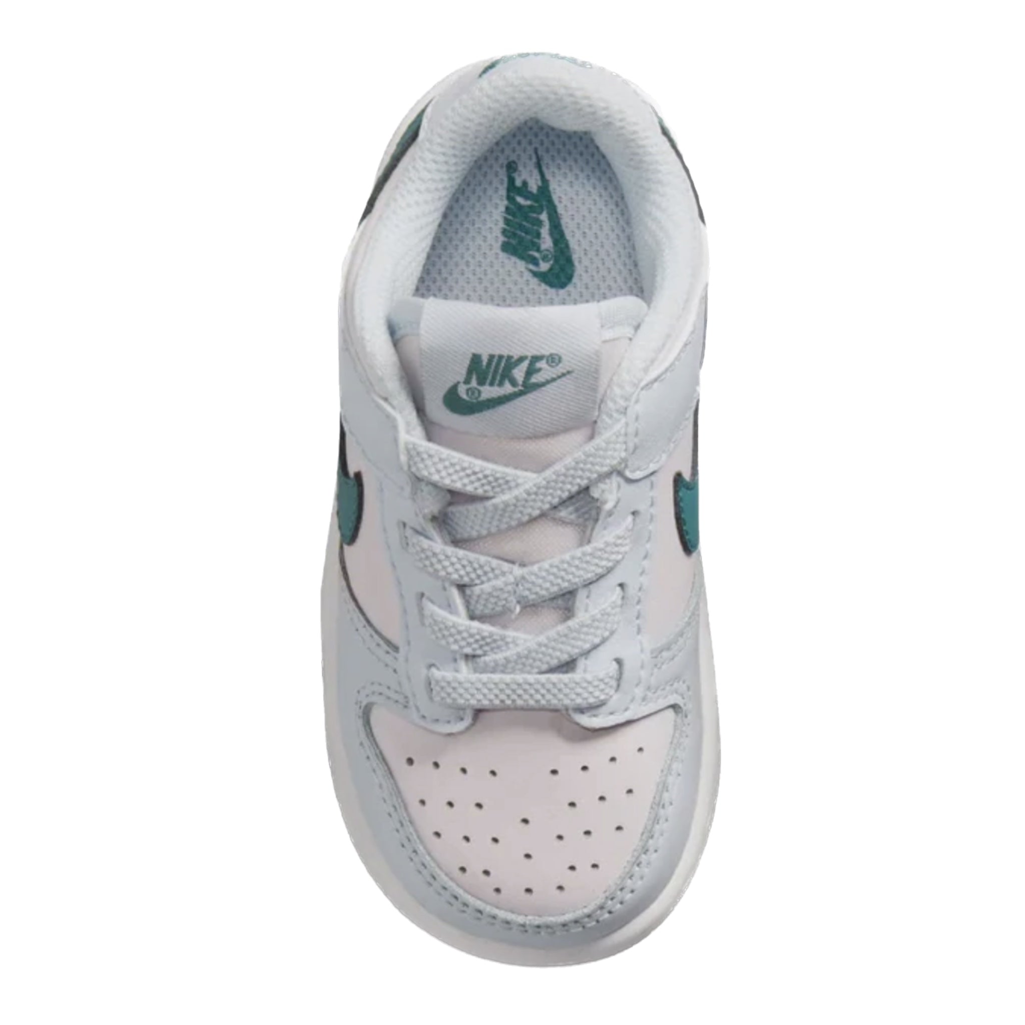 Nike Dunk Low SE (TD) Sneakers for Kids - Mineral Teal, Football Grey & Pearl Pink - Comfortable & Stylish for School, Sports & Everyday Wear