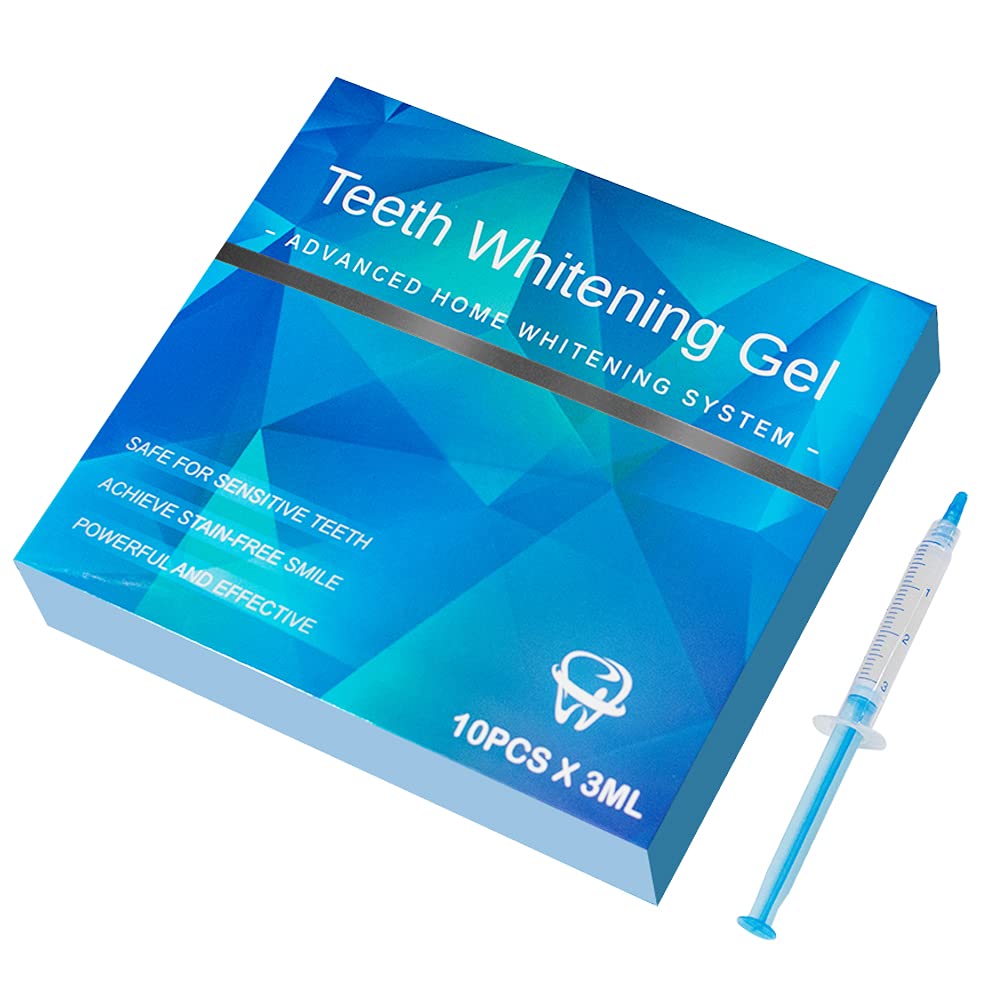 10-Pack 3ml Teeth Whitening Gel Syringes with 35% Carbamide Peroxide (CP) - Refillable Bleaching Gel Kit for Brighter, Whiter Teeth at Home | Perfect for Sensitive Teeth & DIY Whitening Treatments