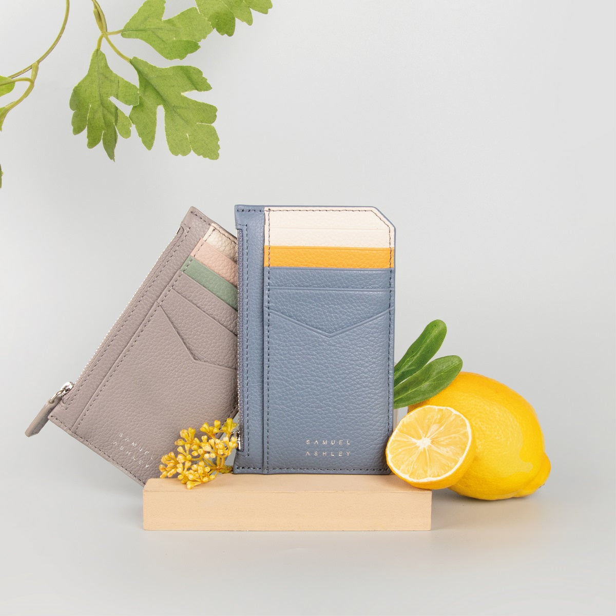 Premium Nicky Leather Card Holder with RFID Protection & Zip Pocket - Slim Wallet for Men & Women, Perfect for Travel, Business & Everyday Use