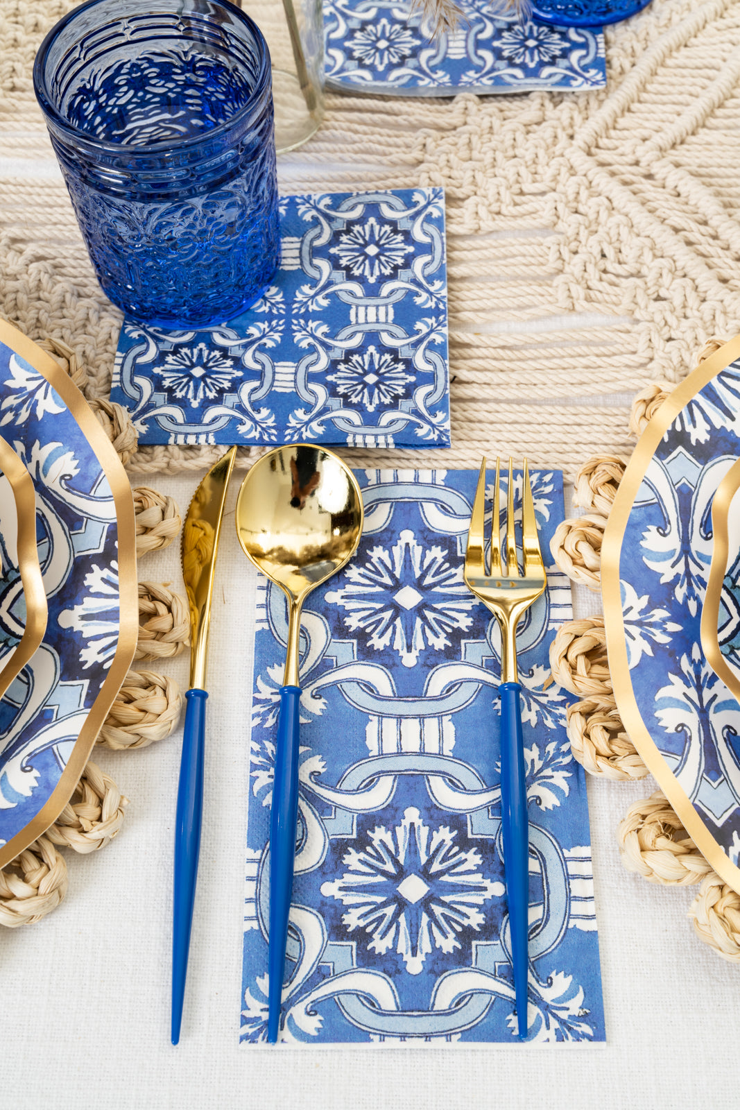Premium Moroccan Nights Themed Cocktail Napkins - 20 Pack | Elegant Party Decor for Weddings, Bridal Showers & Dinner Parties