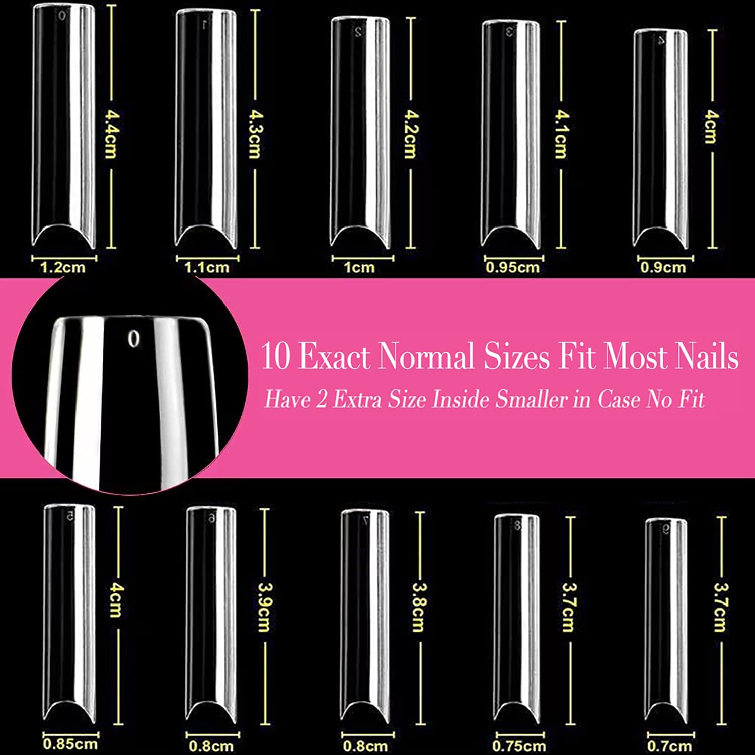 UNA GELLA XXL Square Nail Tips 120 PCS - Extra Long Straight Fake Nails for Acrylic & Gel, No C Curve, No Trace, DIY Home Manicure Kit with Storage Box | Perfect for Salon Professionals & At-Home Nail Art