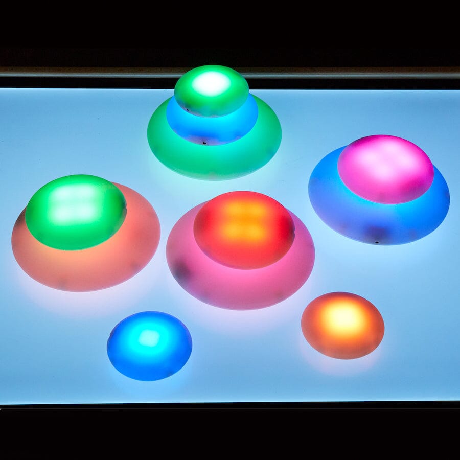 Glow in The Dark Sensory Pebbles for Kids - LED Light Up Stones for Sensory Play, Garden Decor & Nighttime Pathway Markers - Perfect for Autism Therapy, Outdoor Decor & Relaxation