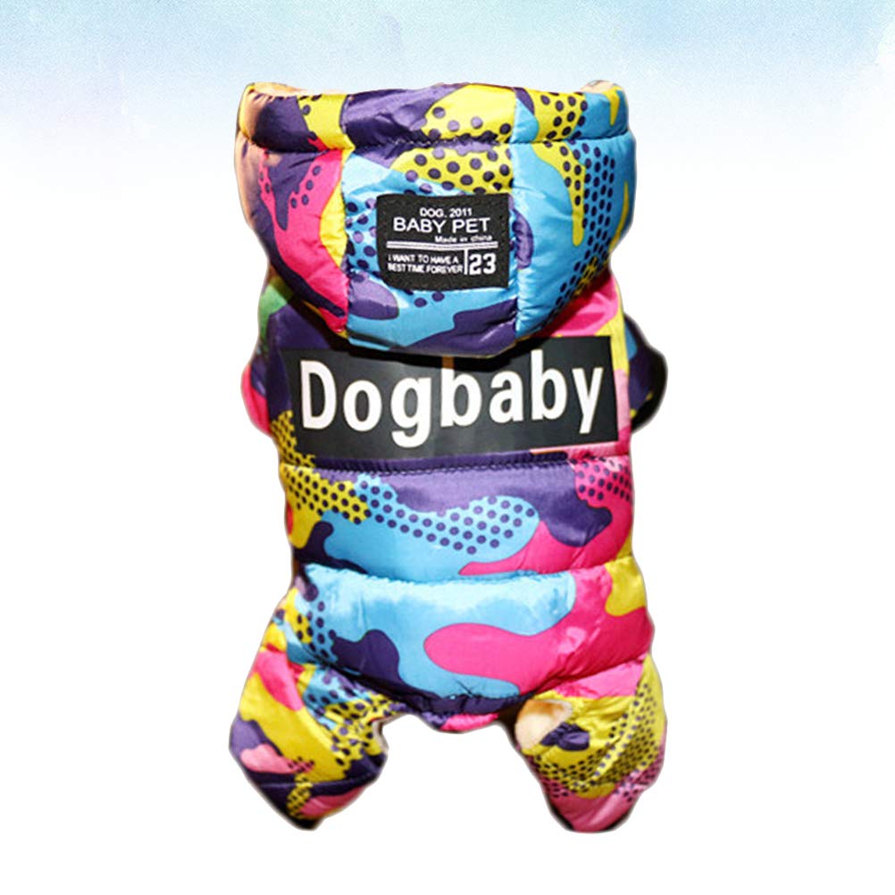Warm Winter Dog Coat - Insulated Down Jacket for Small Dogs, Pugs & Pomeranians | Camouflage Design Pet Apparel for Cold Weather Walks & Outdoor Adventures