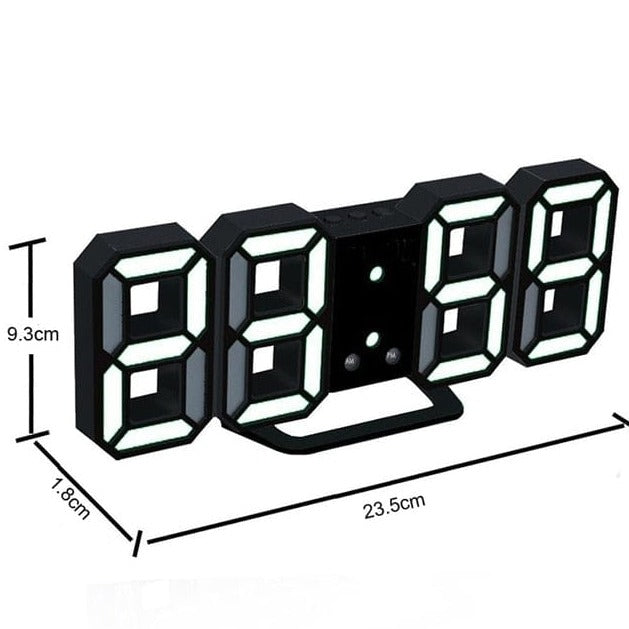 3D LED Digital Wall Clock - Modern Stylish Design for Home, Office & Bedroom | Easy-to-Read Display with Alarm & Temperature Function
