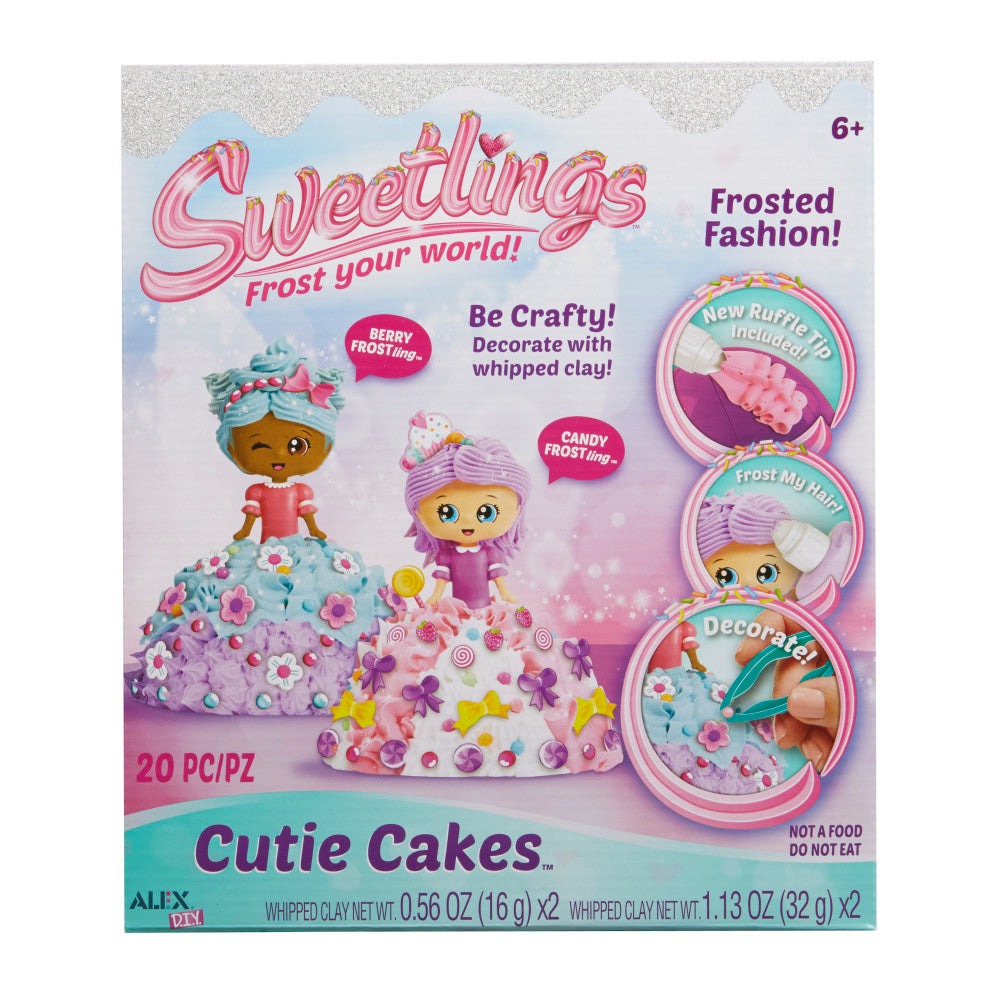 ALEX DIY Sweetlings Cutie Cakes Whipped Clay Craft Kit for Kids - Creative Modeling Clay Art Set for Birthday Parties, Classroom Activities & Arts and Crafts Fun