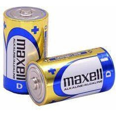 Maxell Alkaline D Size Bulk Six Pack Batteries - Long Lasting Power for Flashlights, Radios & Toys - Shrink Wrap Packaging - Ideal for Home, Office & Emergency Kits