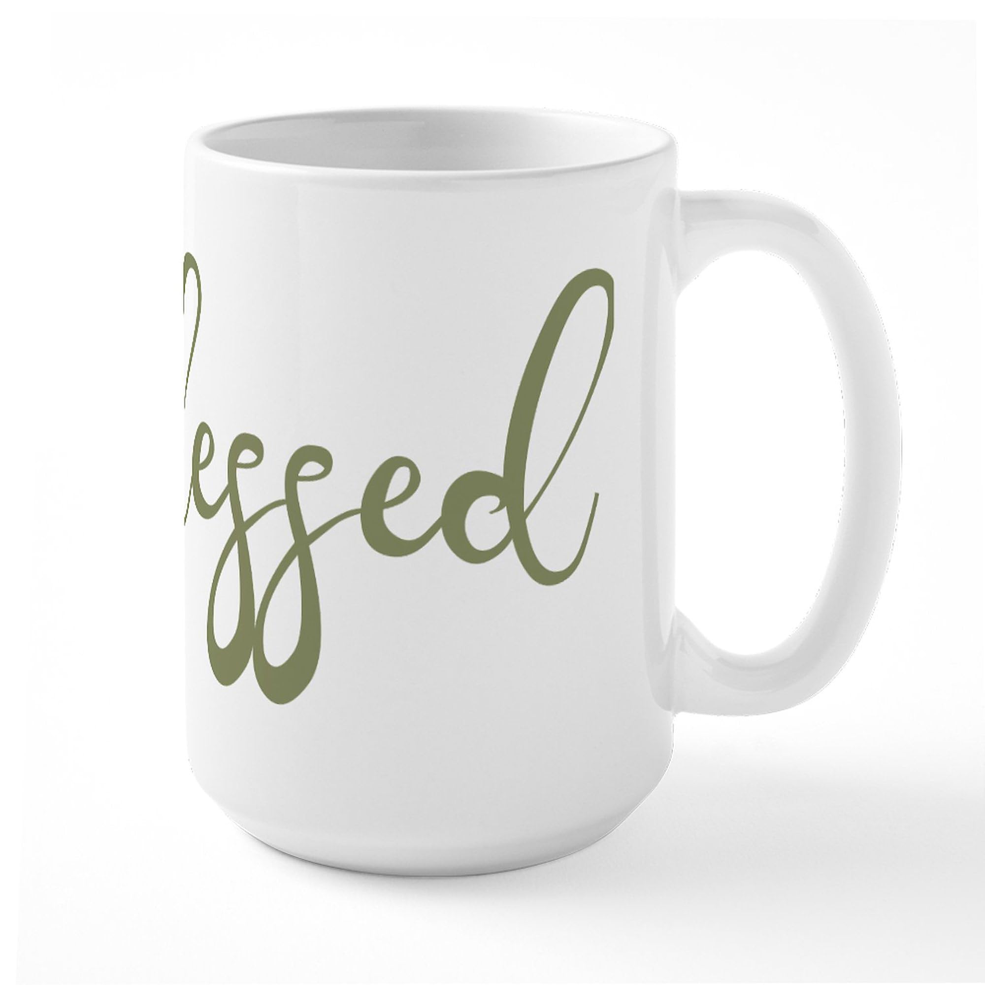 Hashtag Blessed 15 oz (444 ml) Ceramic Coffee Mug - Perfect for Home, Office & Gifts | Funny Inspirational Quote Mug for Coffee & Tea Lovers
