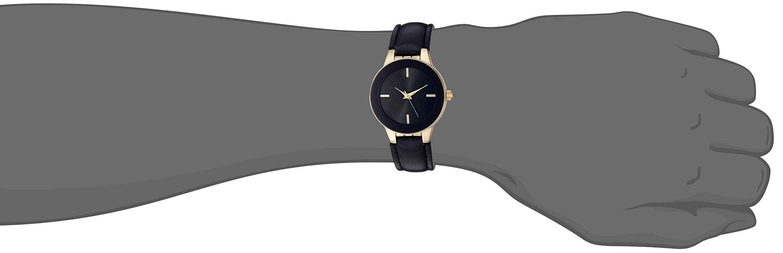 Amazon Essentials Women's Faux Leather Strap Watch - Water Resistant Casual & Dress Wristwatch for Everyday Wear, Office, and Special Occasions