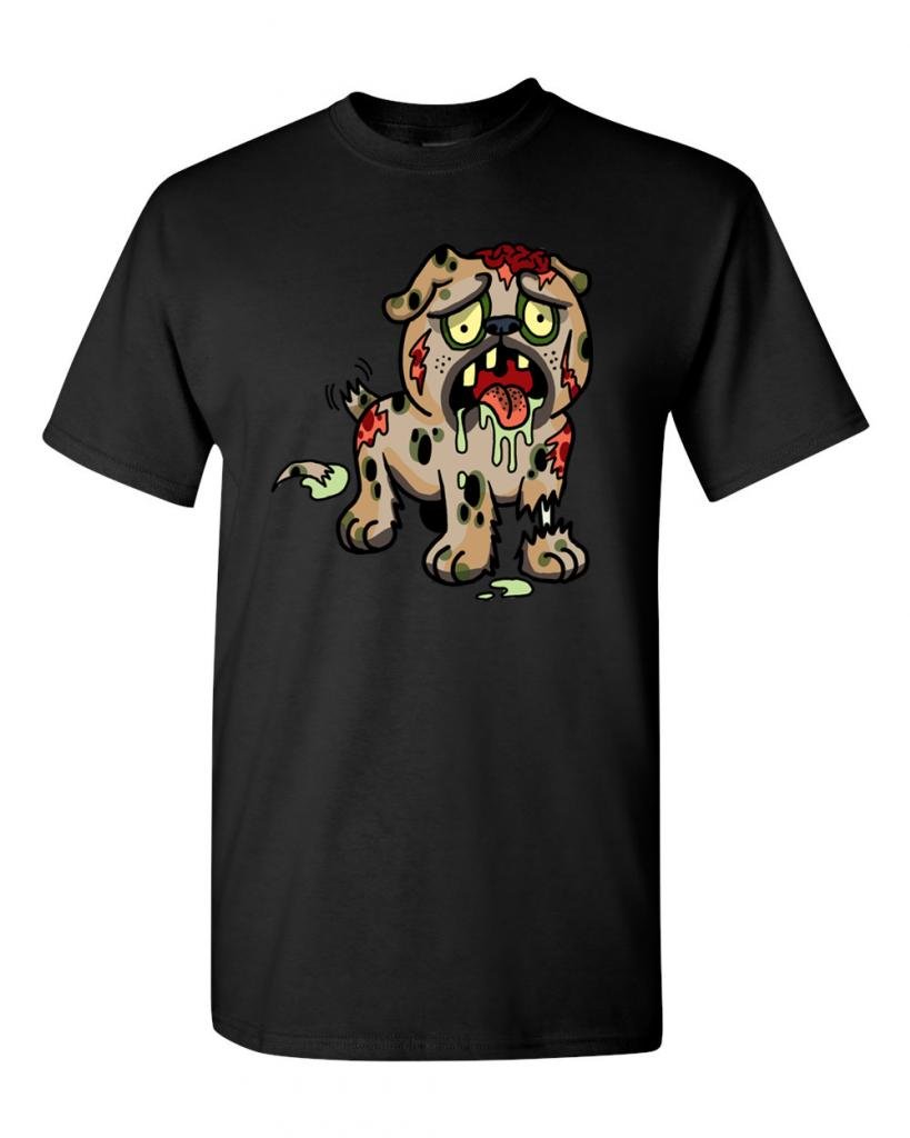 Zombie Dog Undead Animals Graphic T-Shirt for Adults - Cool Horror & Halloween Tee for Casual Wear, Cosplay, and Gifts