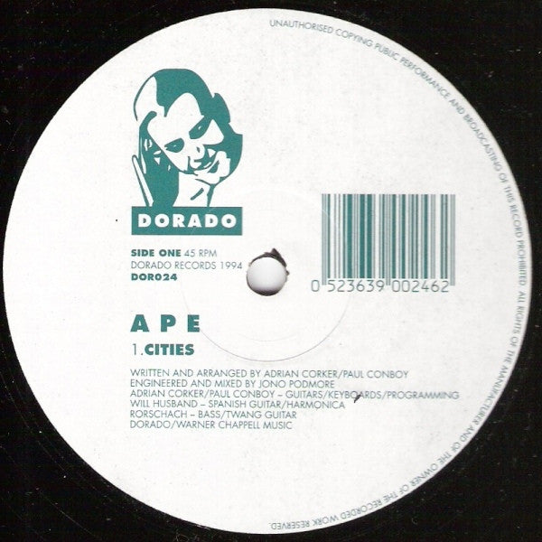 A.P.E. Cities / Talking Drum 12 Dorado DOR024 - Premium Vinyl Record for Music Collectors & DJs - Perfect for Home Listening, Parties & Music Production