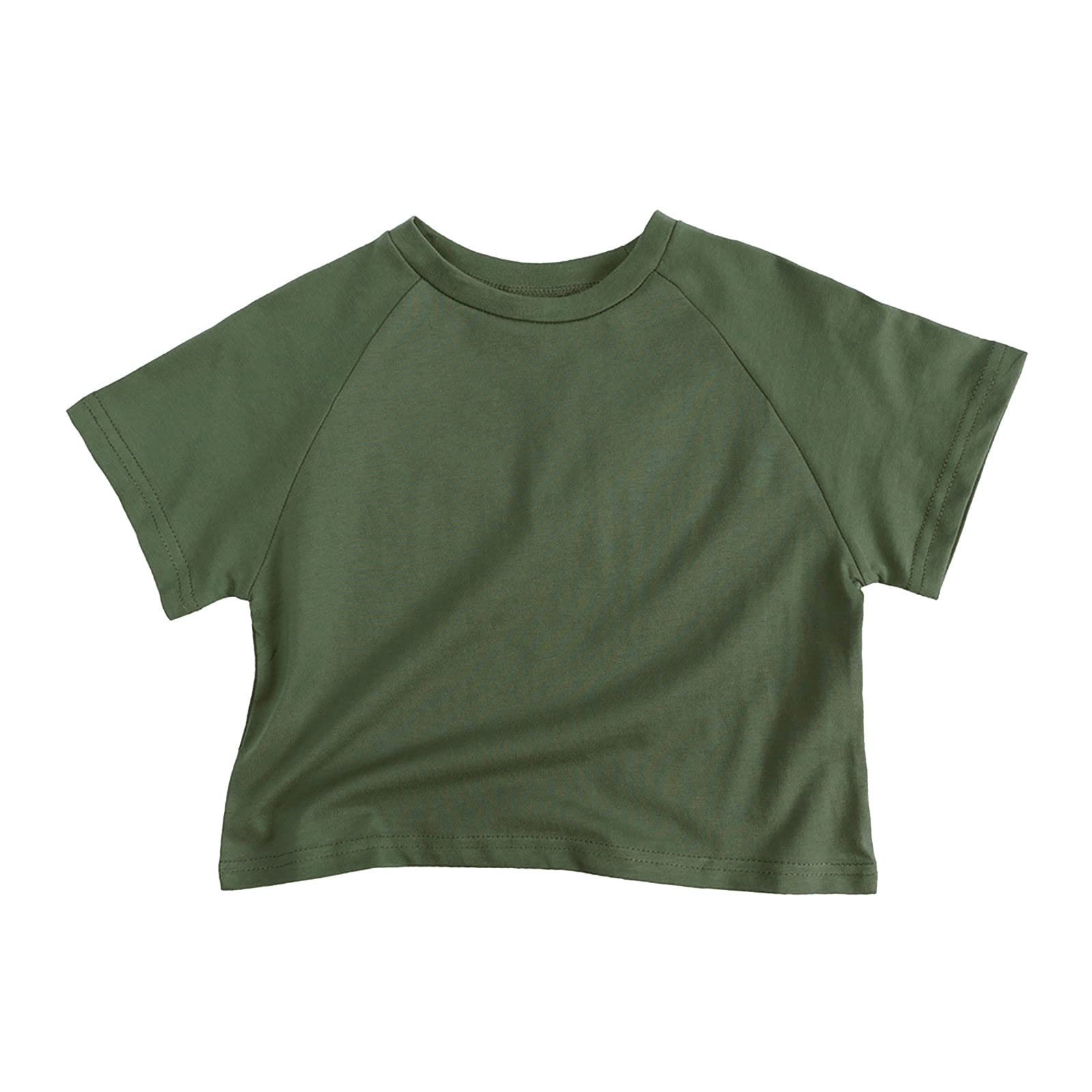 Boys & Girls Solid Color Short Sleeve T-Shirts | Comfortable Crewneck Tees for Kids | 100% Polyester White Blank T-Shirts - Perfect for School Uniforms, Summer Outfits & Casual Wear