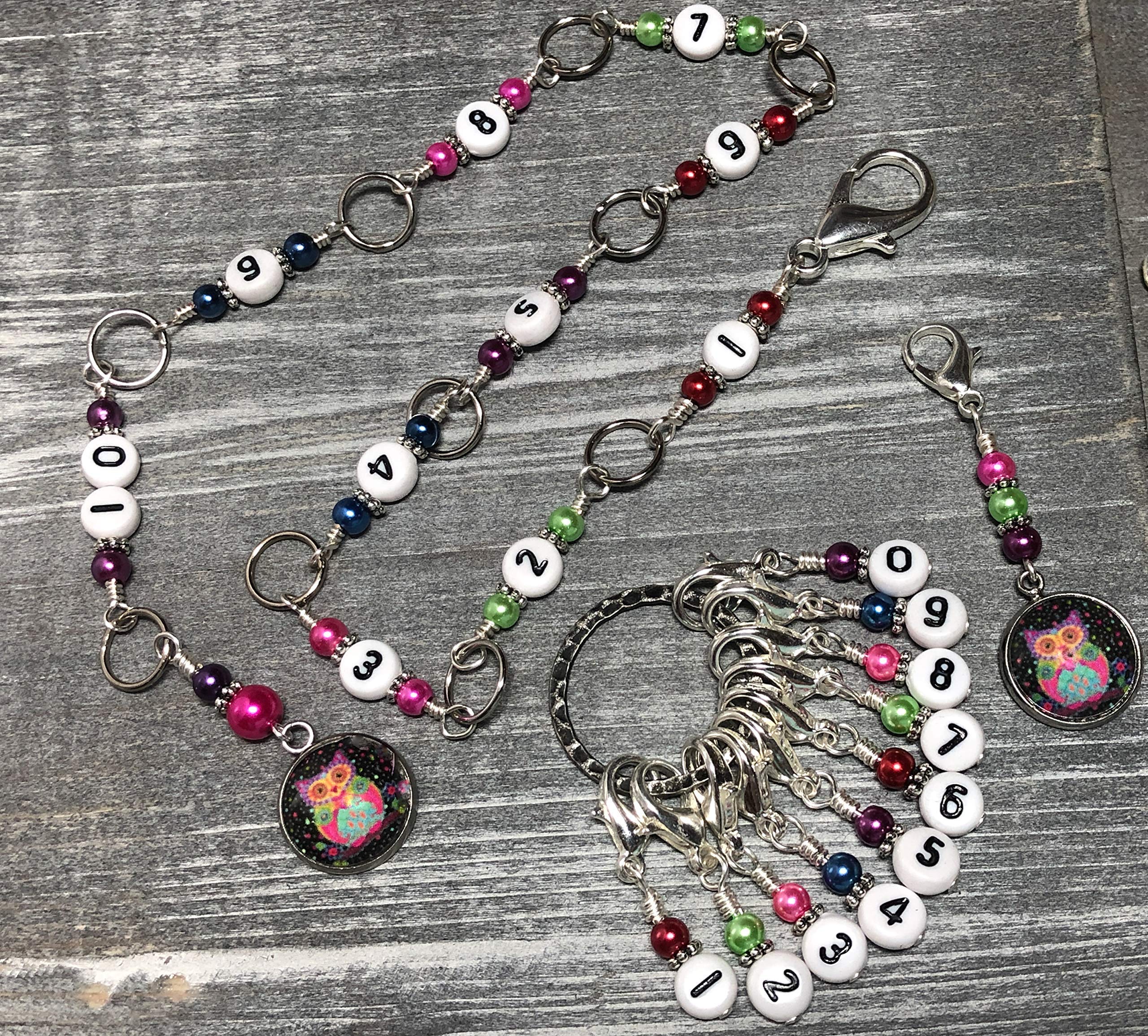Owl Charm Knitting Row Counter - Stitch and Chain Row Counter for Knitting & Crochet | Perfect for Handmade Scarves, Hats, and Sweaters