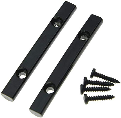 2-Pack Black 44.5mm Guitar String Retainer Bar for Floyd Rose Tremolo System - Perfect for Guitar Maintenance & String Stability During Performances