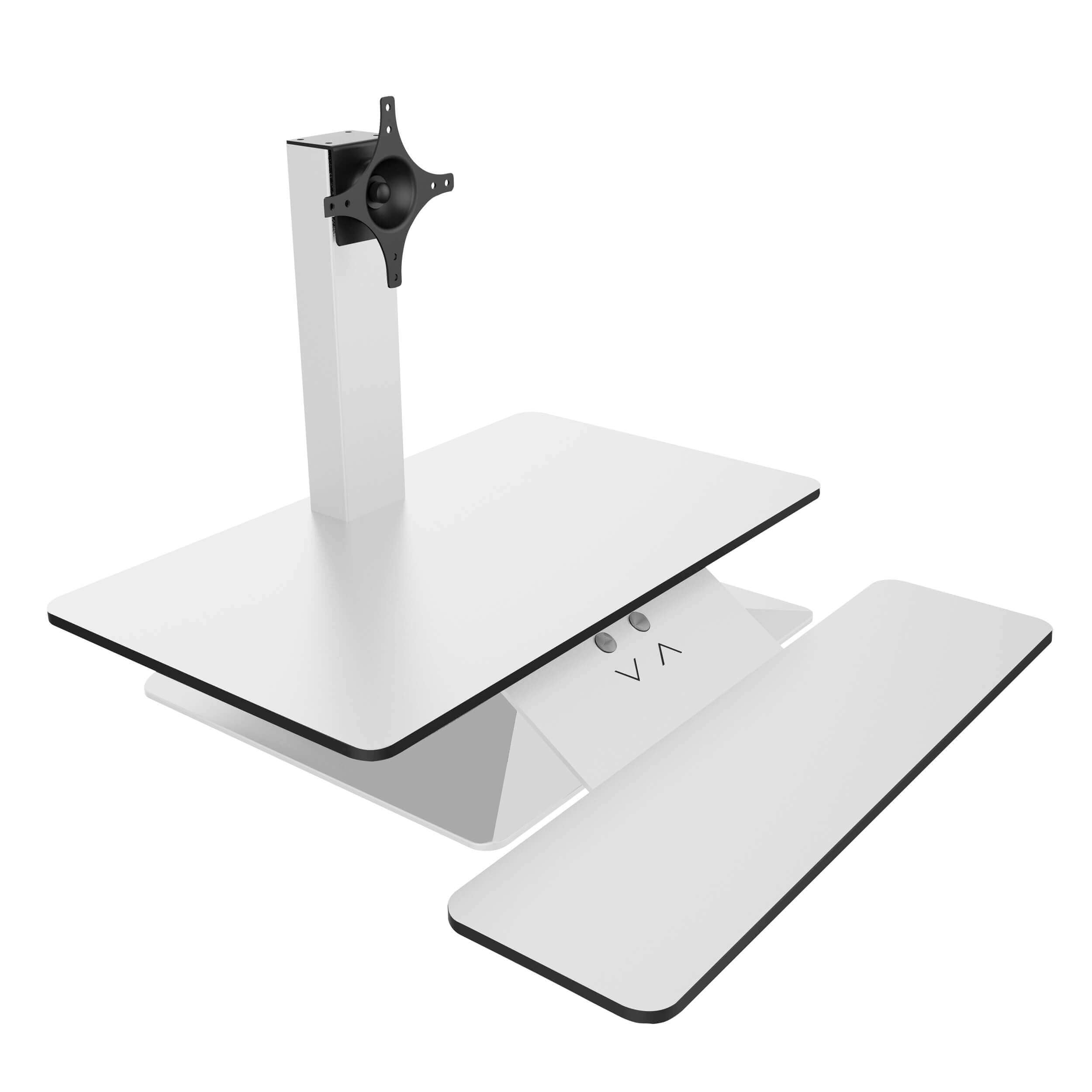 TESSA SMART White Motorized Adjustable Height Table Top Workstation - Electric Sit Stand Desk Converter for Home & Office Workspace - CLEARANCE SALE