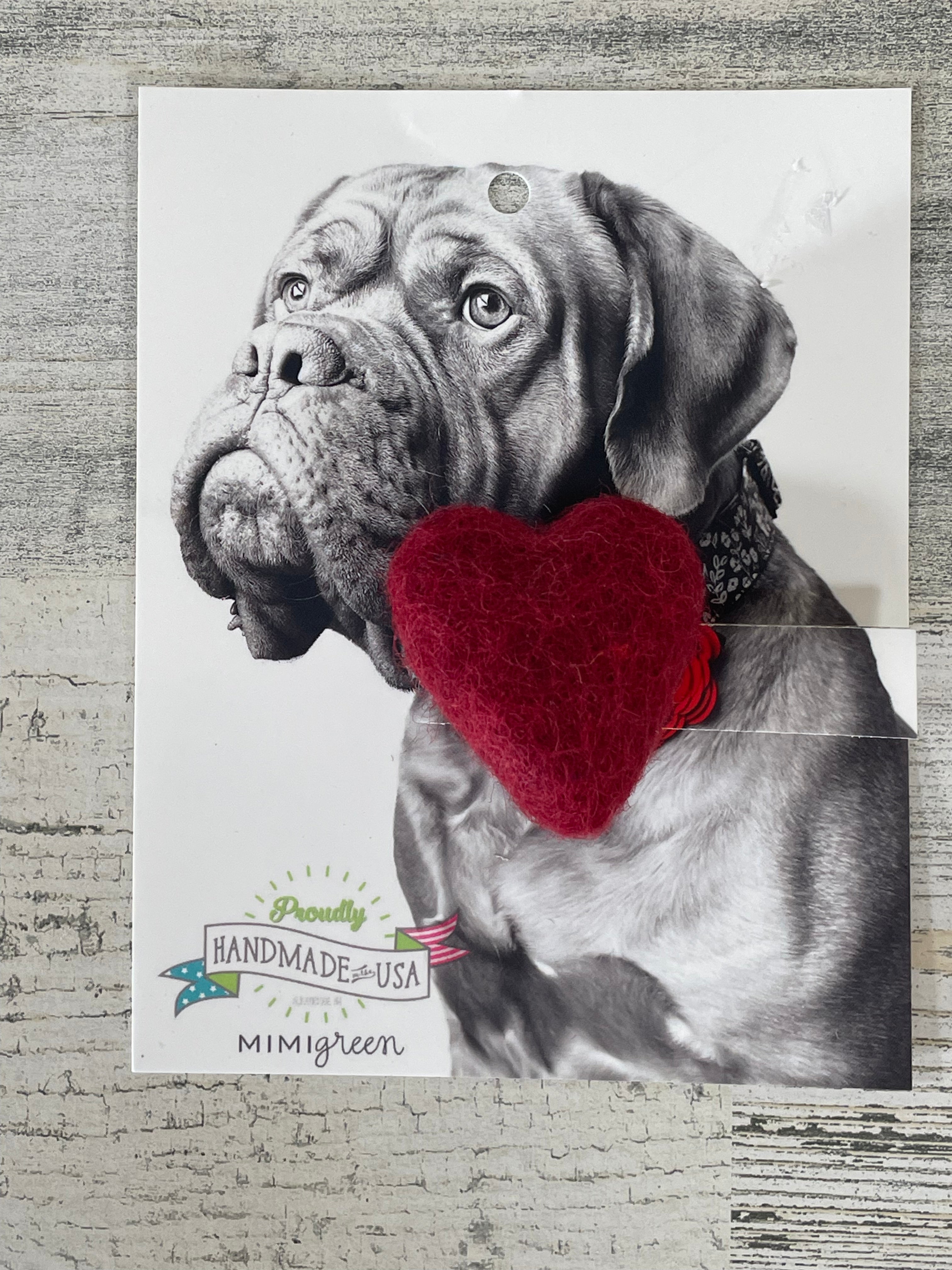 Mimi Green Single Heart Dog Collar - Adjustable Pet Collar with Heart Charm - Perfect for Small & Medium Dogs - Valentine's Day, Daily Walks & Photo Shoots