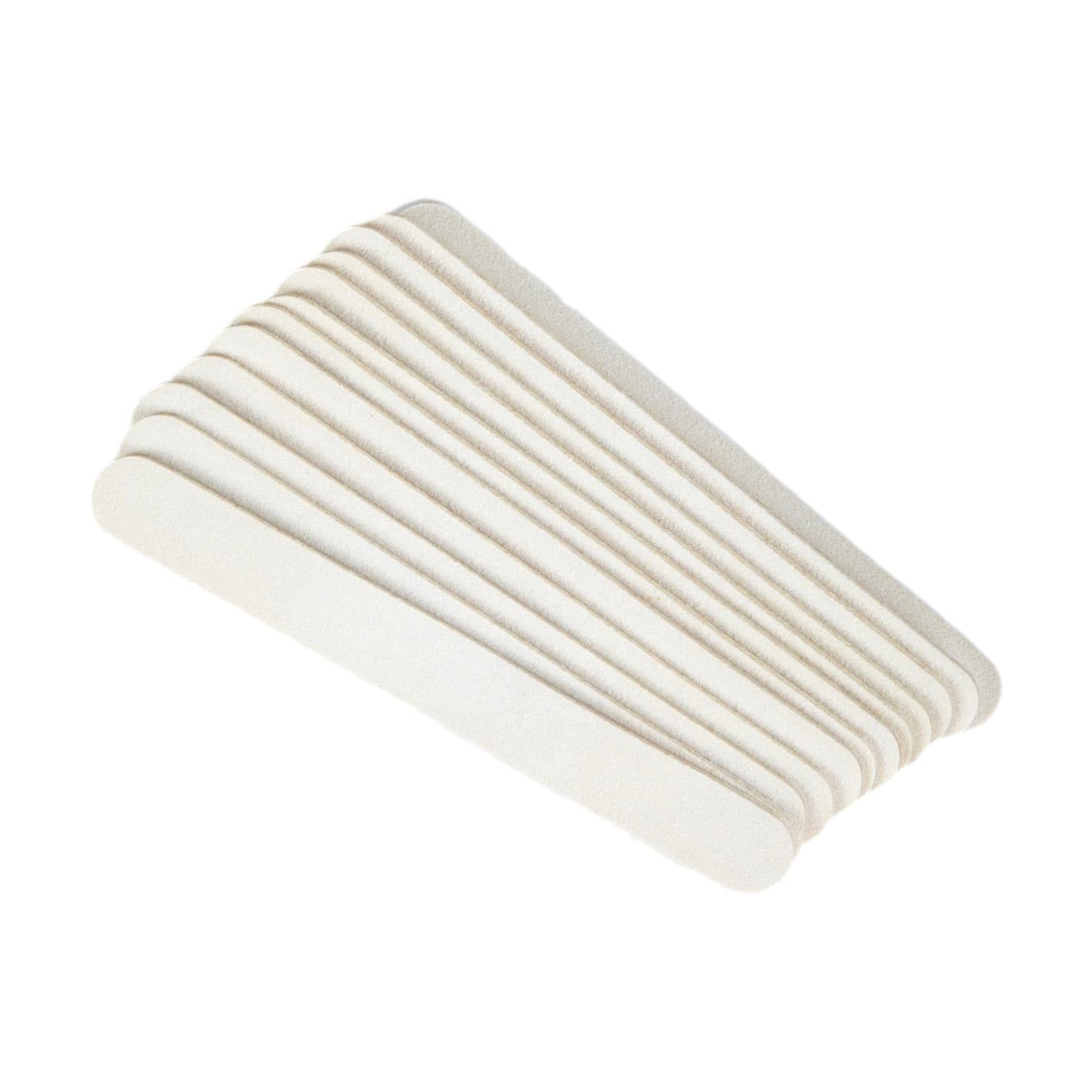 5 Pack White Nail Files - 100/180 Grit Double Sided Emery Boards (50 Count) - Perfect for Manicures, Pedicures & Nail Care at Home or Salon