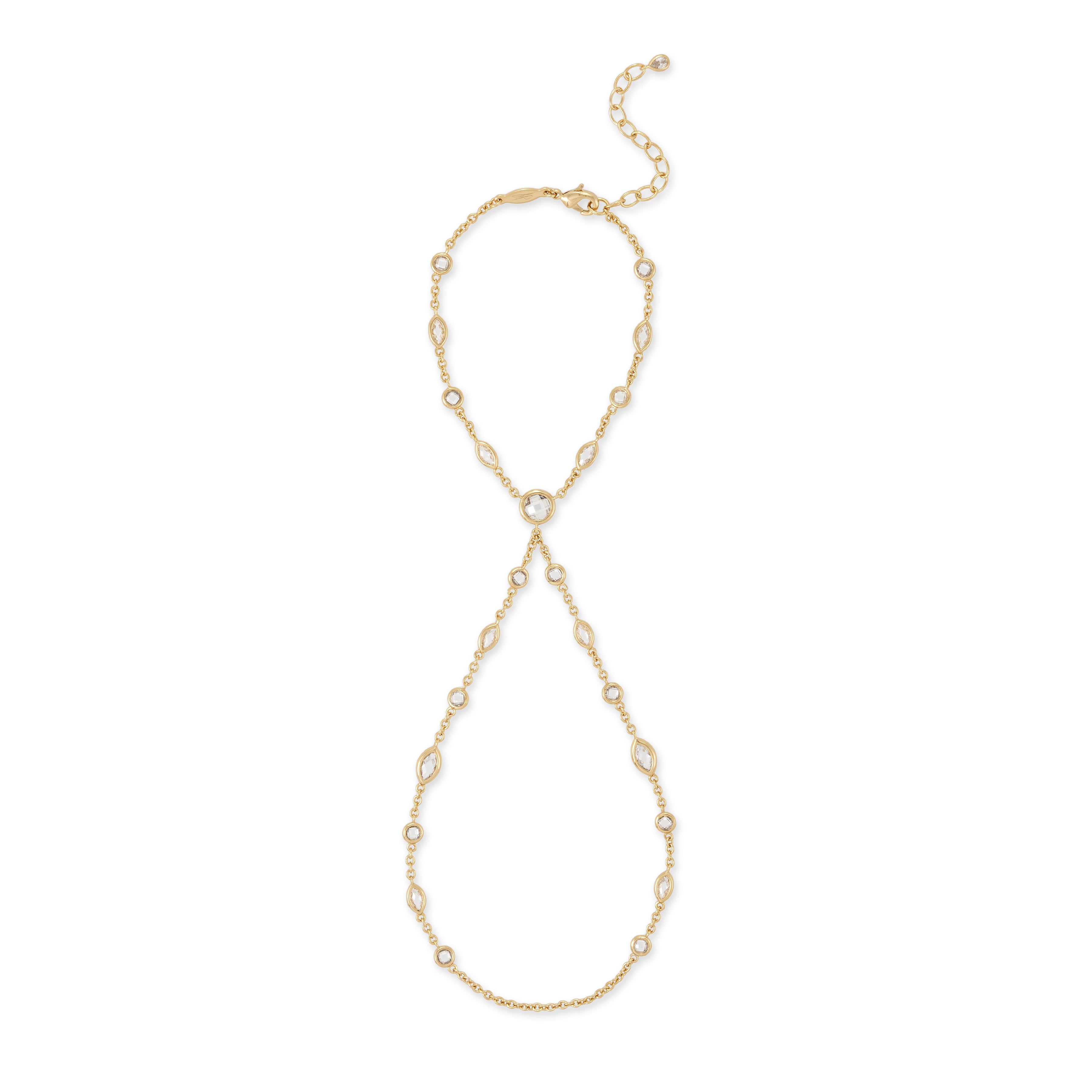 Jacquie Aiche x TOC Gemini Finger Bracelet - Dainty Gold Stackable Ring for Women, Minimalist Hand Jewelry Gift for Her | Perfect for Layering, Stacking & Everyday Wear