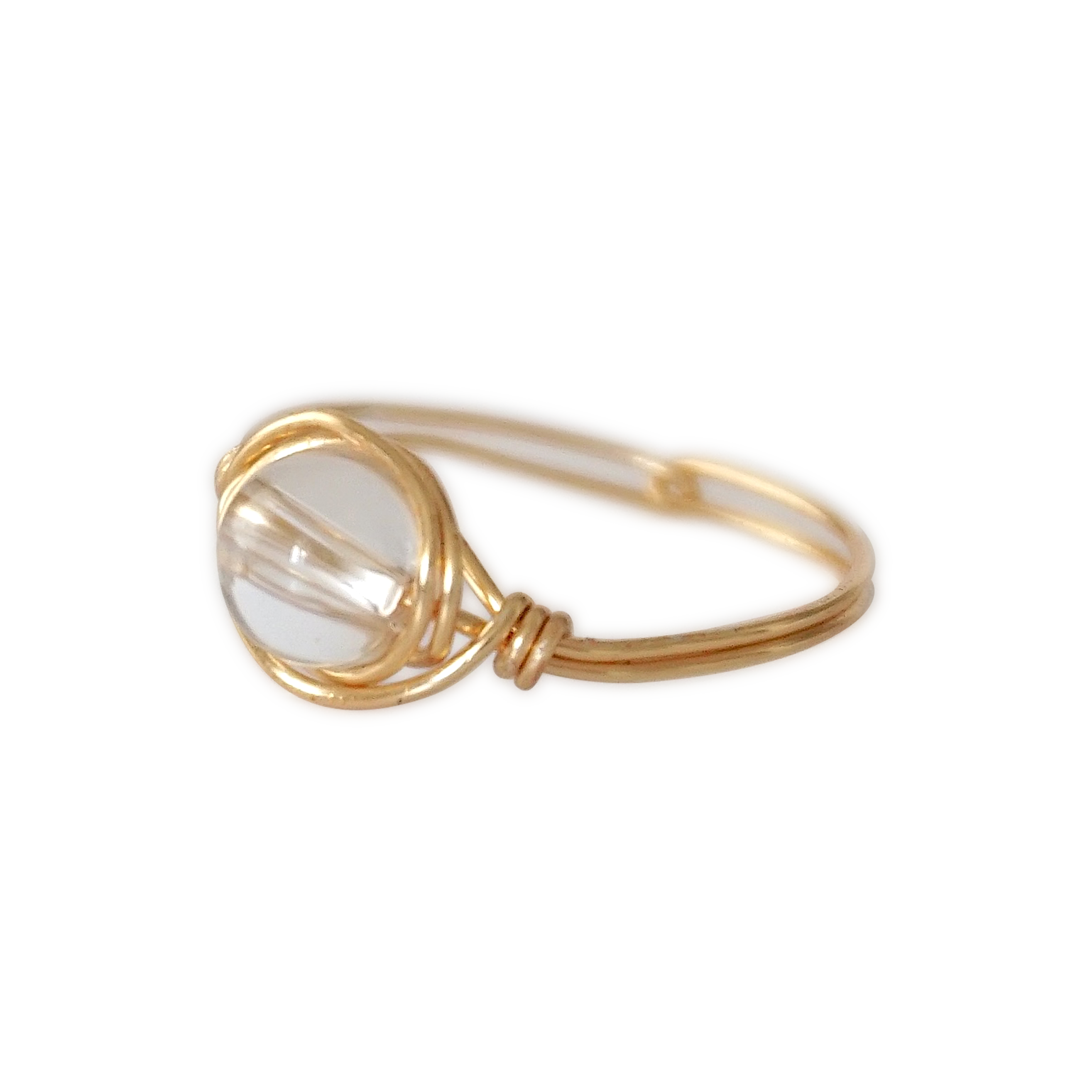 Simple Birthstone Ring - Clear Quartz (Rock Crystal) for Women | Elegant & Minimalist Jewelry | Perfect for Gifts, Anniversaries & Everyday Wear