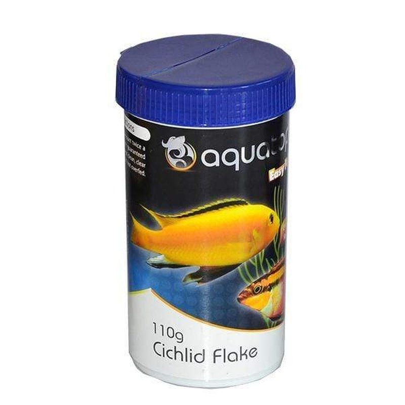 Premium Aquatopia Cichlid Flake Fish Food - High Protein Tropical Fish Food for African Cichlids & South American Cichlids - Ideal for Freshwater Aquariums & Fish Tanks