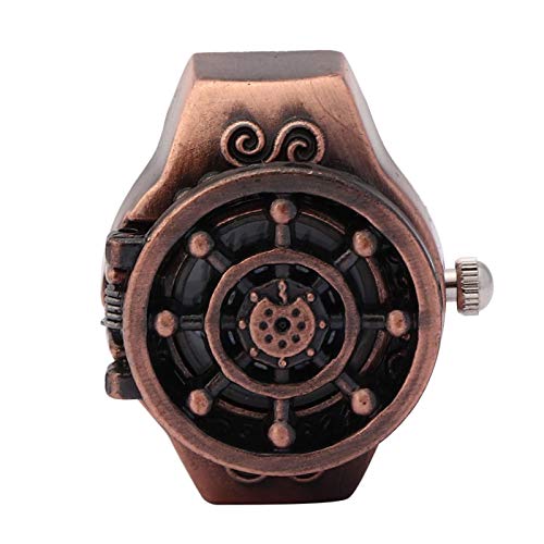 Vintage Men's Ring Watch with Quartz Movement - Valentine's Gift for Him (Red) - Perfect for Dates & Special Occasions