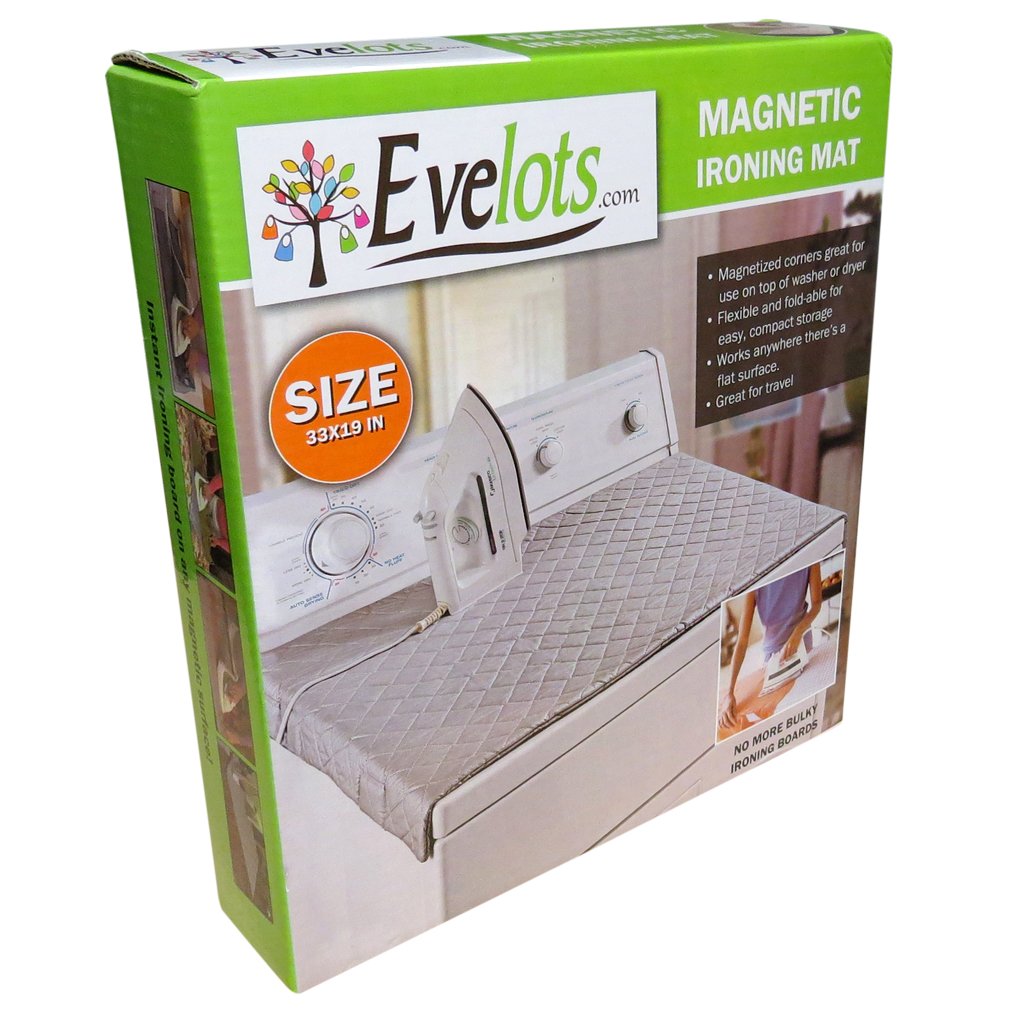 Evelots Magnetic Heat-Resistant Ironing Blanket & Pad - 33 Inch Travel Ironing Mat for Clothes, Quilts, and Fabrics | Perfect for Home, Travel, and Laundry Use