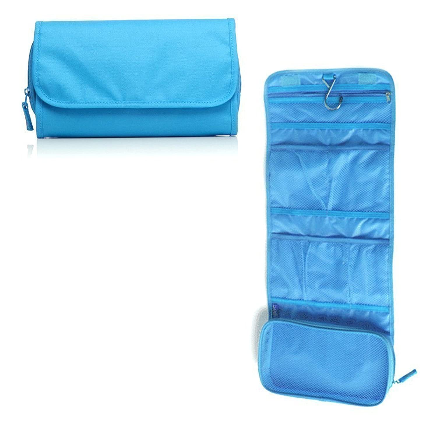 ZOTZIT Hanging Foldable Makeup Bag - Waterproof Cosmetic Toiletry Pouch for Travel, Gym & Daily Use | Portable Organizer for Makeup Brushes, Skincare & Essentials