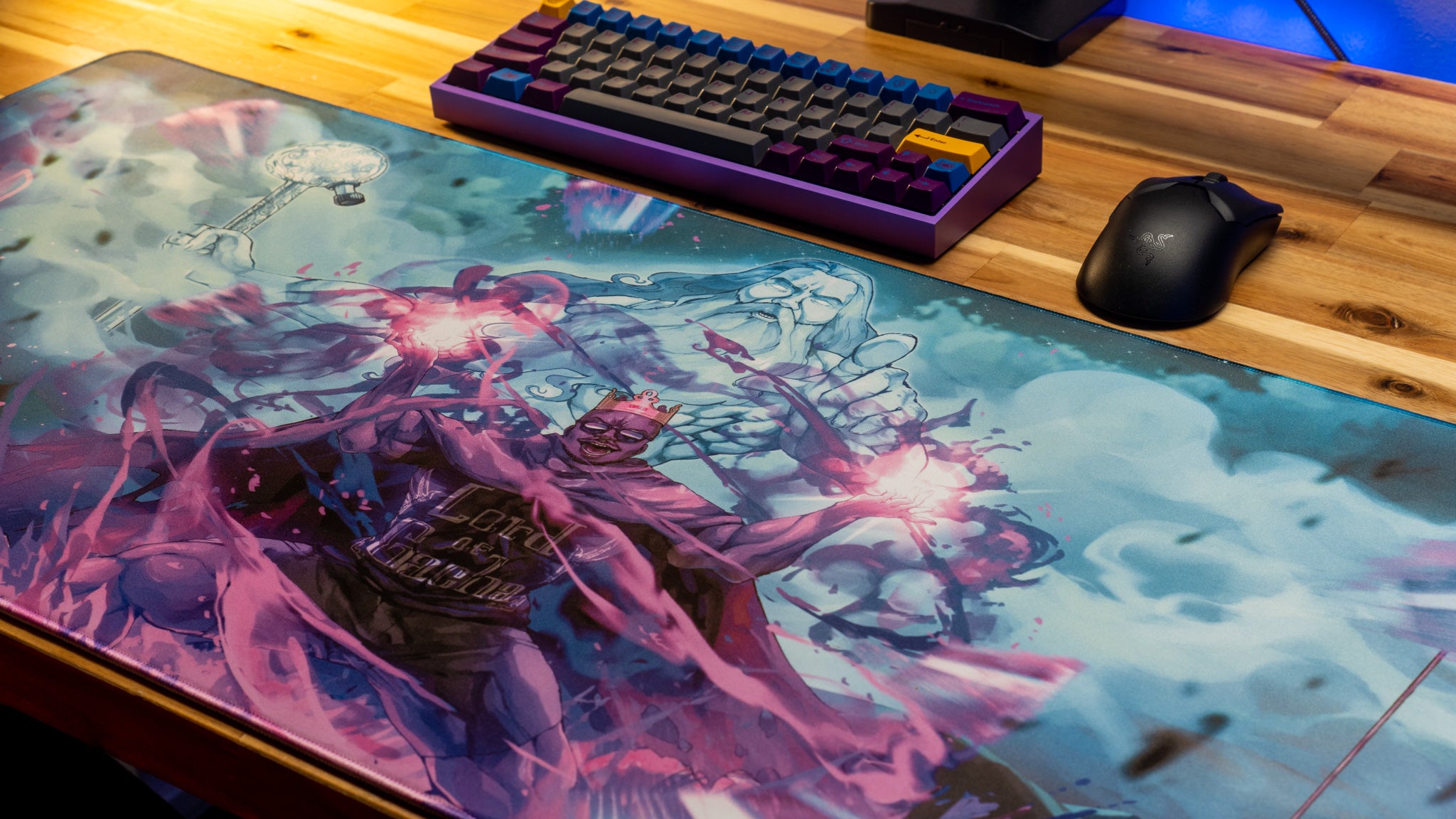 Lacari The Lord of Gacha Content Creator Collaboration XL Gaming Mouse Pad - Extra Large Desk Mat for PC Gaming, Streaming & Office Work