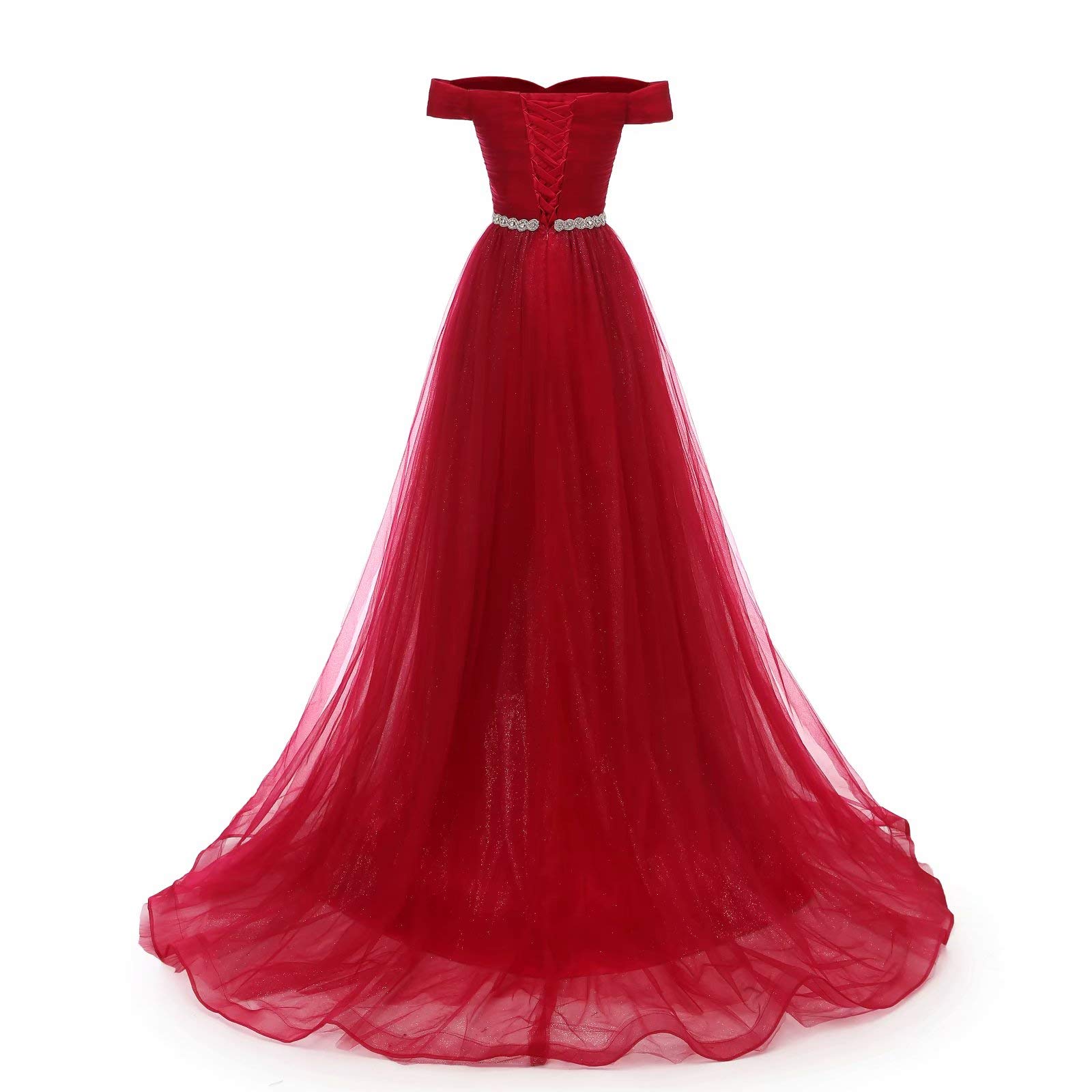 Elegant Off Shoulder A-Line Tulle Prom Dress for Women - Formal Evening Ball Gown for Homecoming, Wedding, Party & Special Occasions