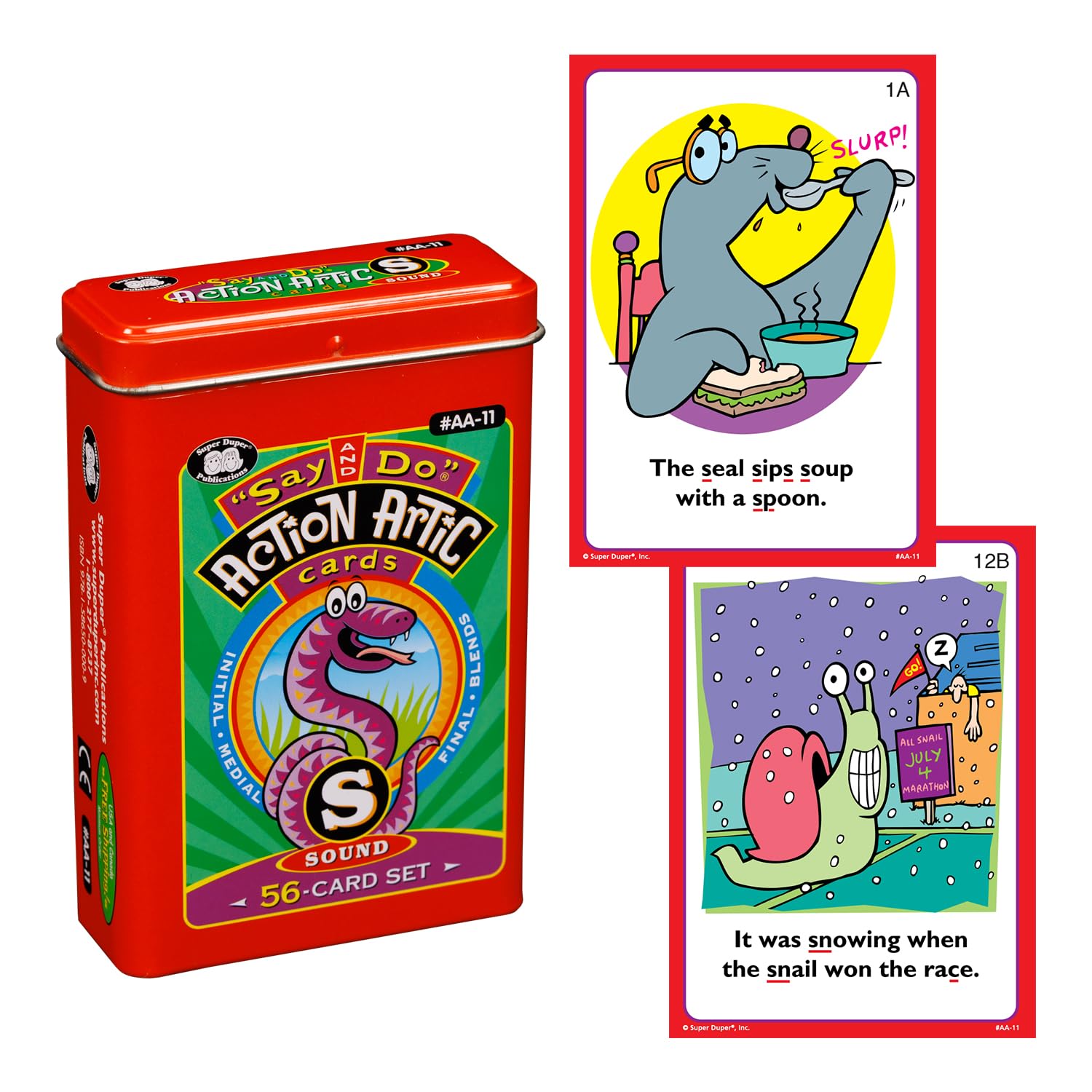 Super Duper Publications Say and Do® Action Articulation Bundle – 10 Sound Flash Cards for Vocabulary & Language Development | Speech Therapy & ESL Learning Materials | Classroom & Homeschool Educational Games