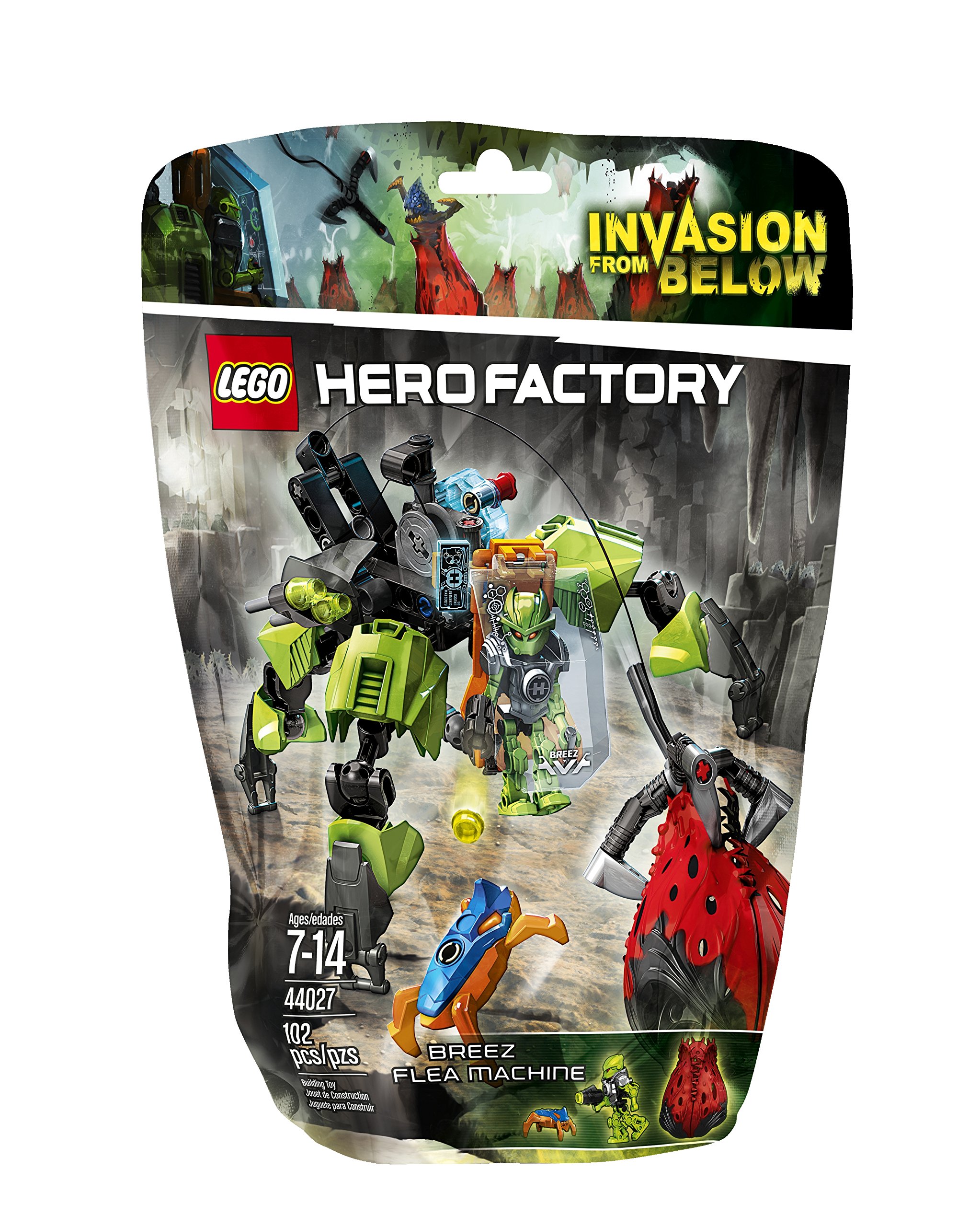 LEGO Hero Factory Breez Flea Machine 44027 Building Kit - 228 Pieces, Action Figure Toy for Kids Ages 8-12 | Creative Construction Play for Superhero Adventures & Collectors