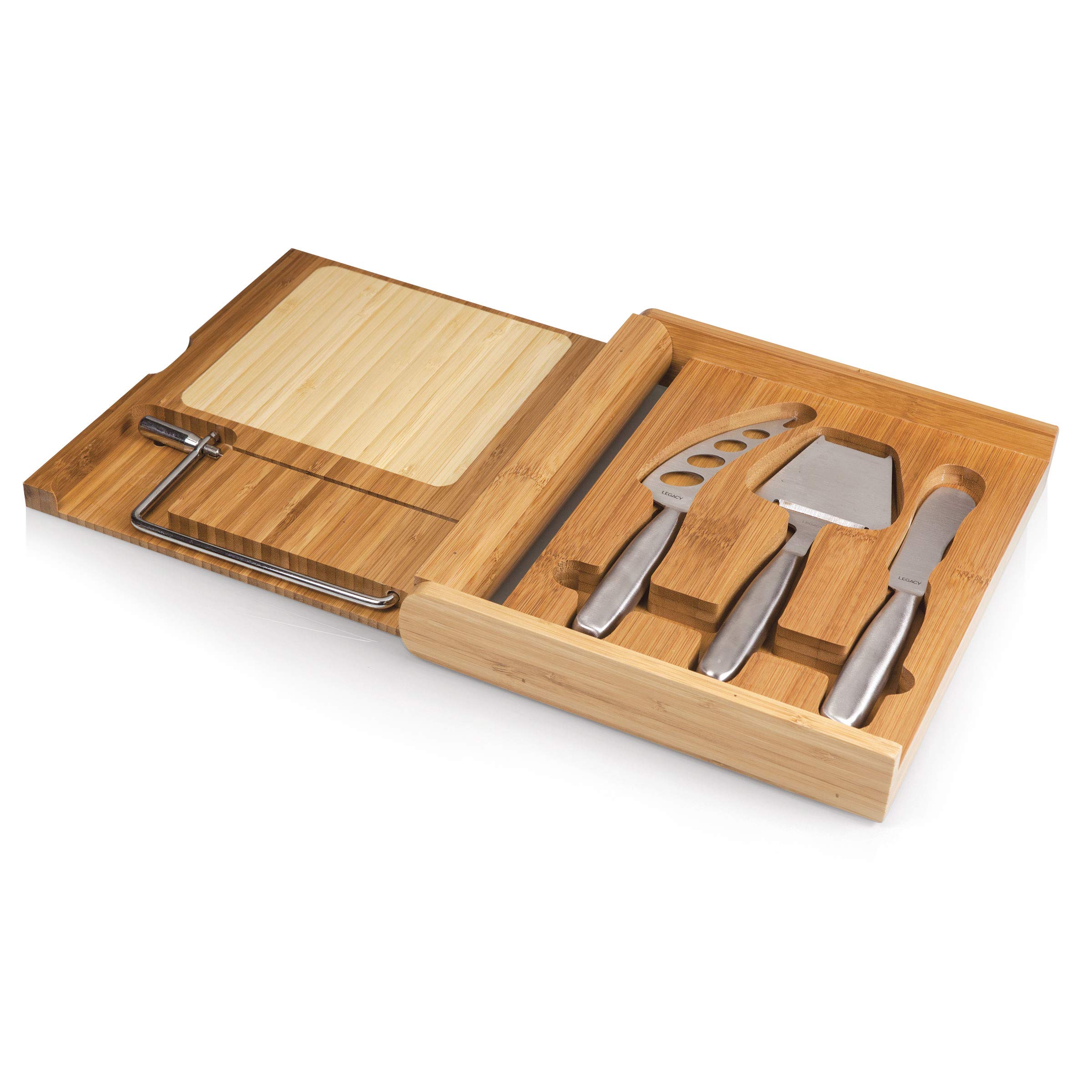 TOSCANA - Picnic Time Brand Soiree Cheese Board Set with Knives - Perfect for Wine Parties, Charcuterie Boards & Outdoor Picnics