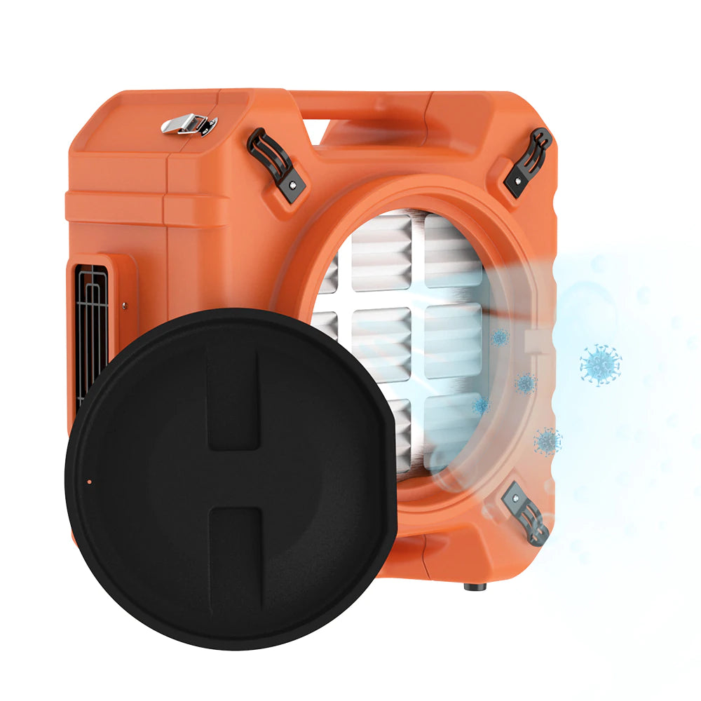 AlorAir HEPA Pro 970 Air Scrubber with UV-C Light Sterilization - Professional Air Purifier for Home, Office, and Commercial Use - Removes Dust, Allergens, and Germs - Ideal for Allergy Relief and Indoor Air Quality Improvement