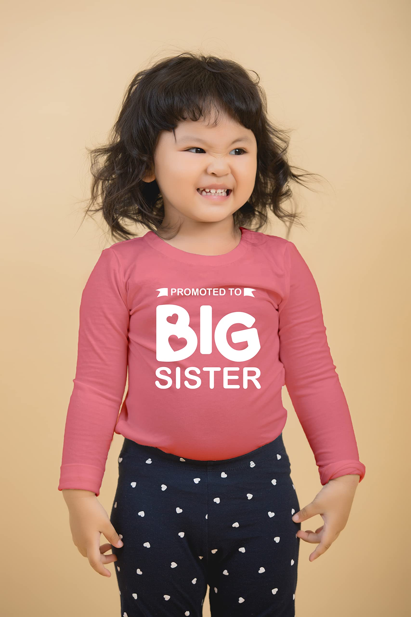 Big Sister Announcement Outfit for Toddler Girls - Cute Baby Sister Shirt for Sibling Reveal & Family Photos
