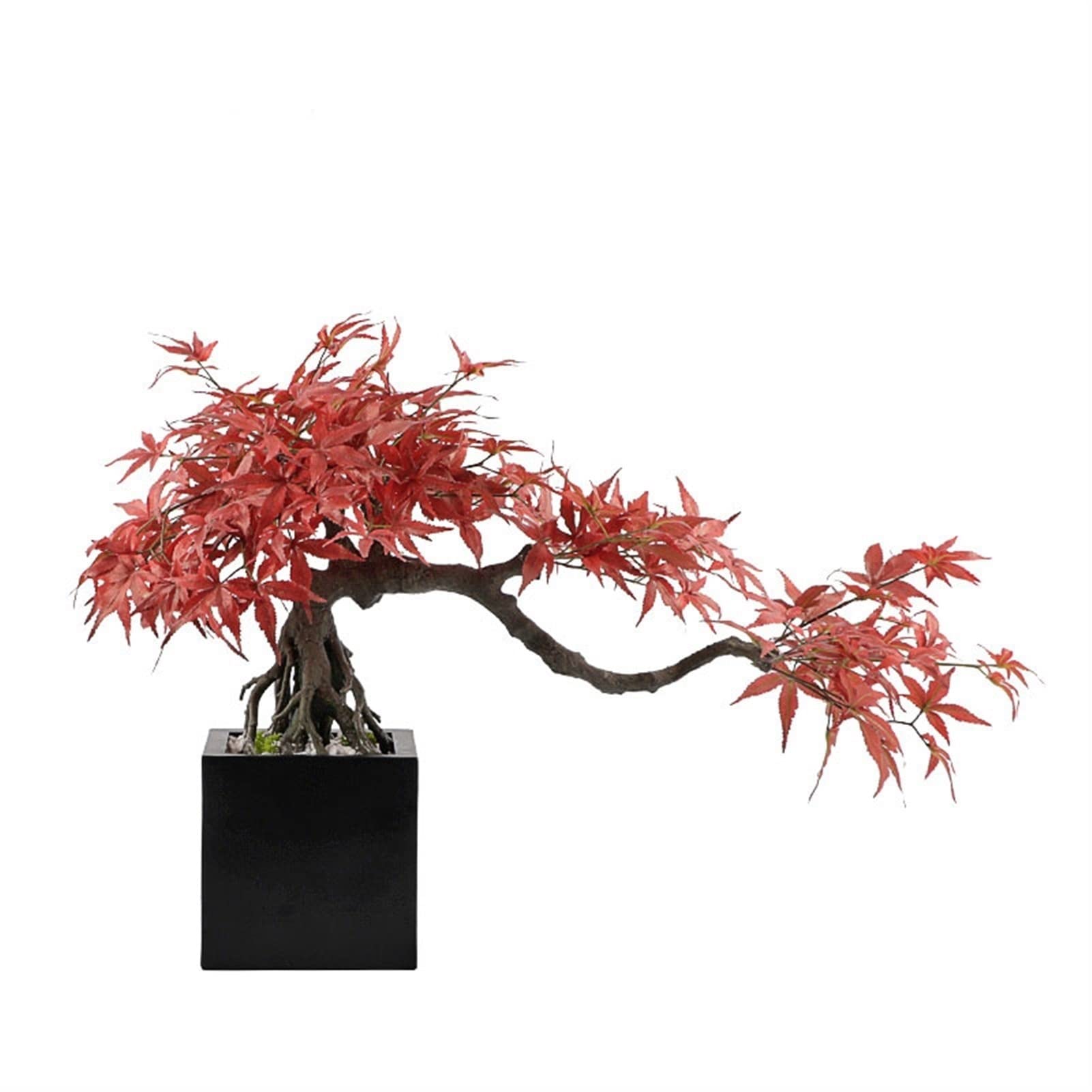 YANZHEXIN Artificial Maple Bonsai Tree - Realistic Indoor Decorative Plant for Home, Living Room, Bedroom, Office | Faux Bonsai Tree with Natural Look (Color A) - Perfect for Zen Decor, Housewarming Gifts & Feng Shui