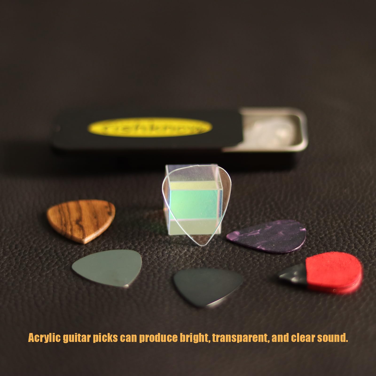 Premium Guitar Picks Set for Acoustic & Electric Guitars - Celluloid, Copper, Steel, PVC, Acrylic & Wooden Picks (Thin/Medium/Heavy) - Perfect for Beginners, Professionals & Live Performances