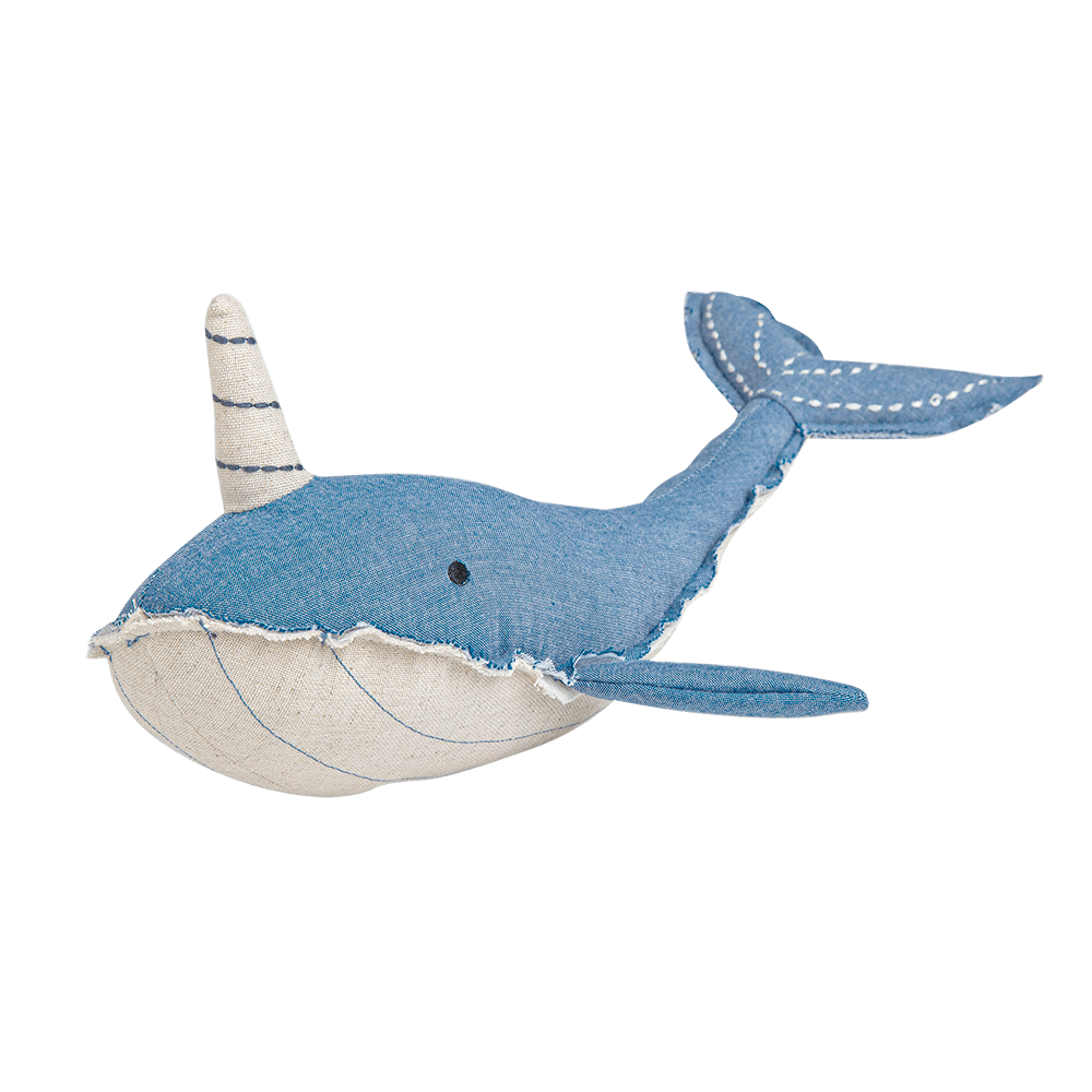 Adorable Crane Baby Caspian Narwhal Plush Toy - Soft Stuffed Animal for Kids, Cute Collectible Gift for Boys & Girls - Perfect for Cuddling, Nursery Decor, and Birthday Presents