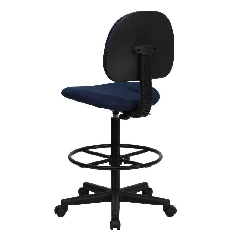 FLASH Patterned Fabric Drafting Chair BT 659 - Adjustable Height Office Chair for Artists, Architects & Designers - Ergonomic Stool for Drafting Table, Studio & Workspace