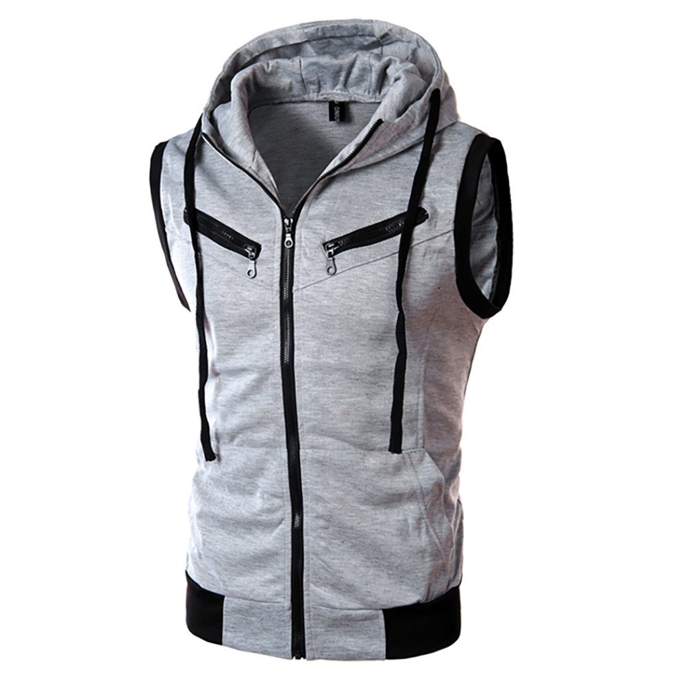 Men's Long Sleeveless Hooded Tank Top - Summer Workout Shirt, Pure Color Athletic Vest for Gym & Running | Casual Streetwear & Outdoor Activities