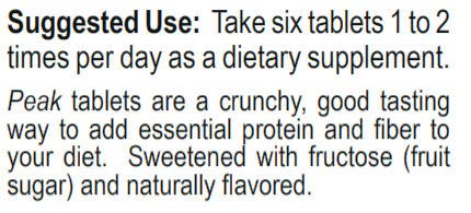 Peak Protein & Fiber Chewable Tablets - High Protein Supplement with Fiber for Digestive Health & Muscle Support - Perfect for Fitness Enthusiasts & Active Lifestyles