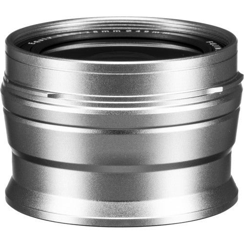 Fujifilm WCL-X100II Wide Conversion Lens (Silver) - Compatible with Fujifilm X100 Series Cameras - Perfect for Travel, Landscape & Street Photography