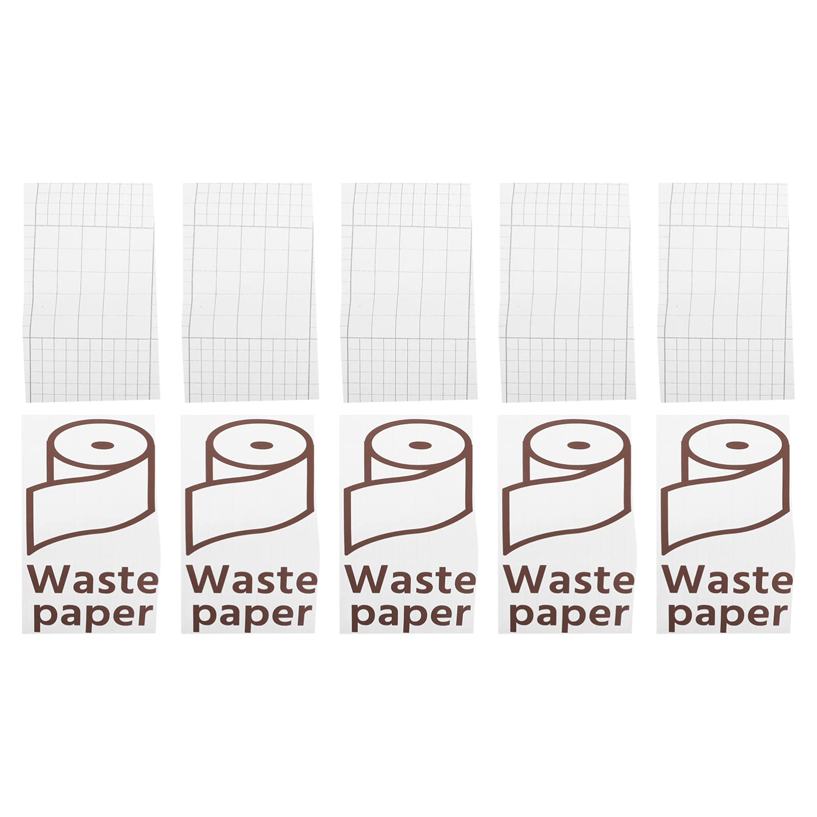 iplusmile 5-Pack Recycle Sticker Labels for Trash Bins - Waste Sorting, Paper Recycling Signs for Kitchen, Wall & Trash Cans - Eco-Friendly Stickers for Home & Office Waste Management