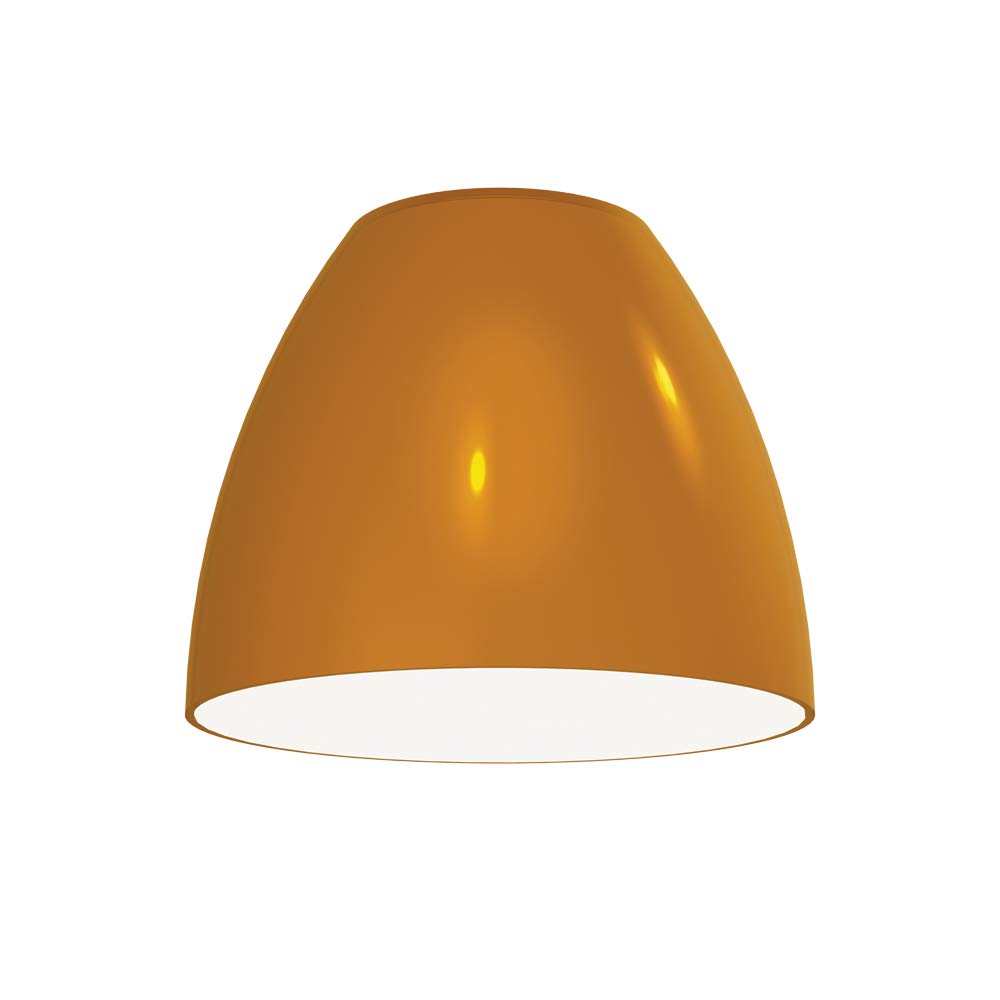 Jesco Lighting AP16S02AM 16-Inch Cased Glass Diffuser for Pendant or Wall Sconce - Amber with White Interior - Perfect for Dining Room, Bedroom, and Hallway Lighting