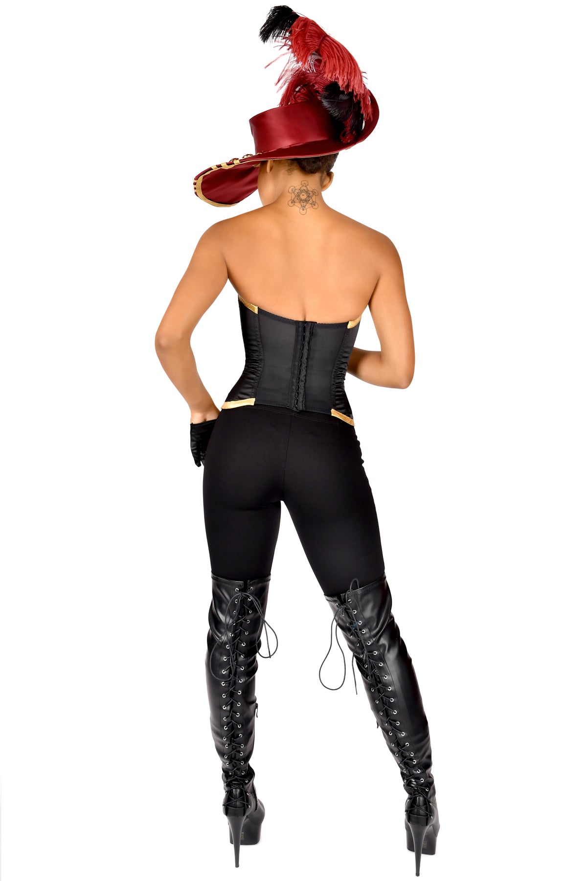 Pirate Hat for Women - Stylish Mademoiselle Corsair Costume Hat - Perfect for Halloween, Cosplay, and Themed Parties