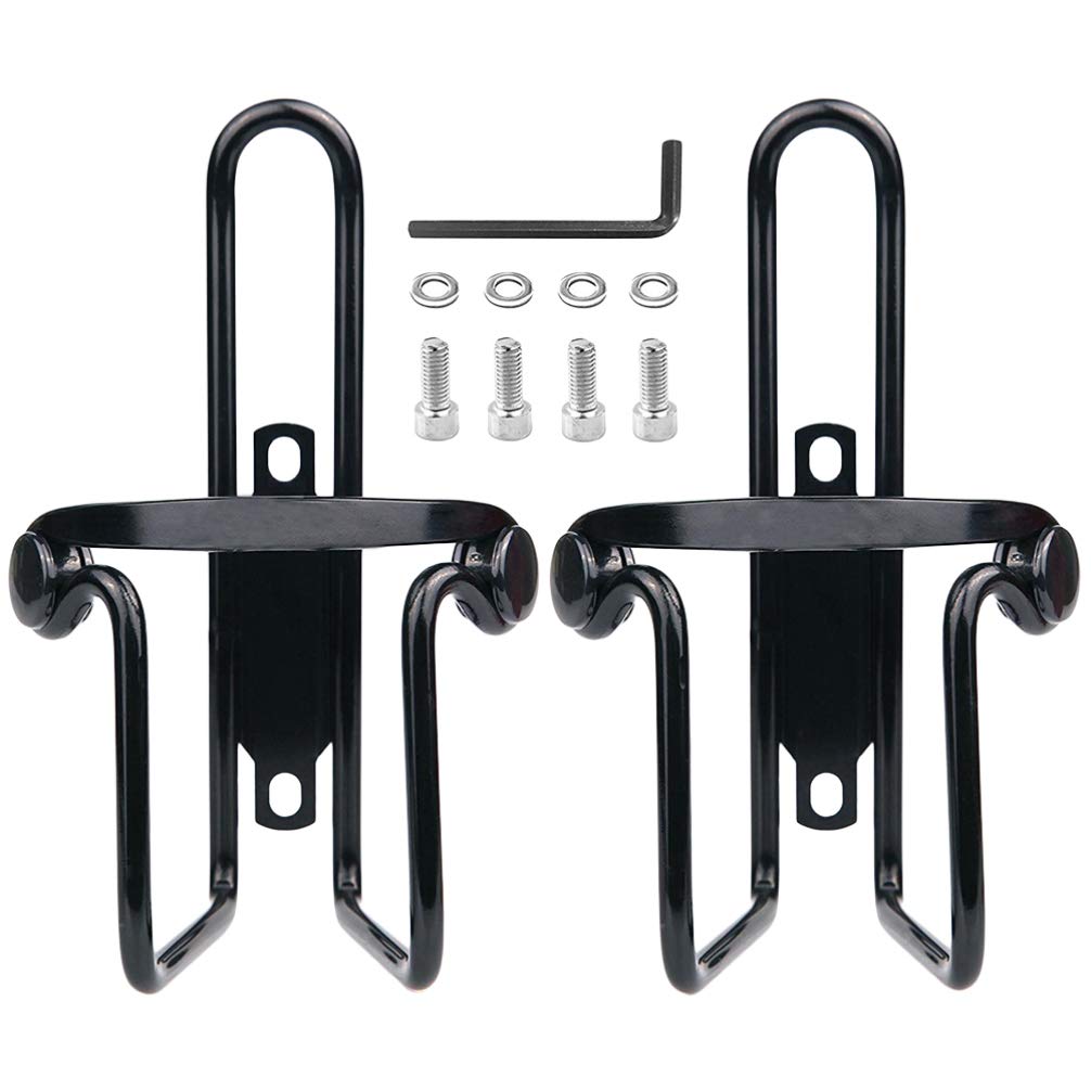Wakauto 2 Pack Lightweight Aluminum Alloy Bike Water Bottle Cage - Durable MTB & Road Bicycle Water Bottle Holder for Cycling, Hiking & Outdoor Sports
