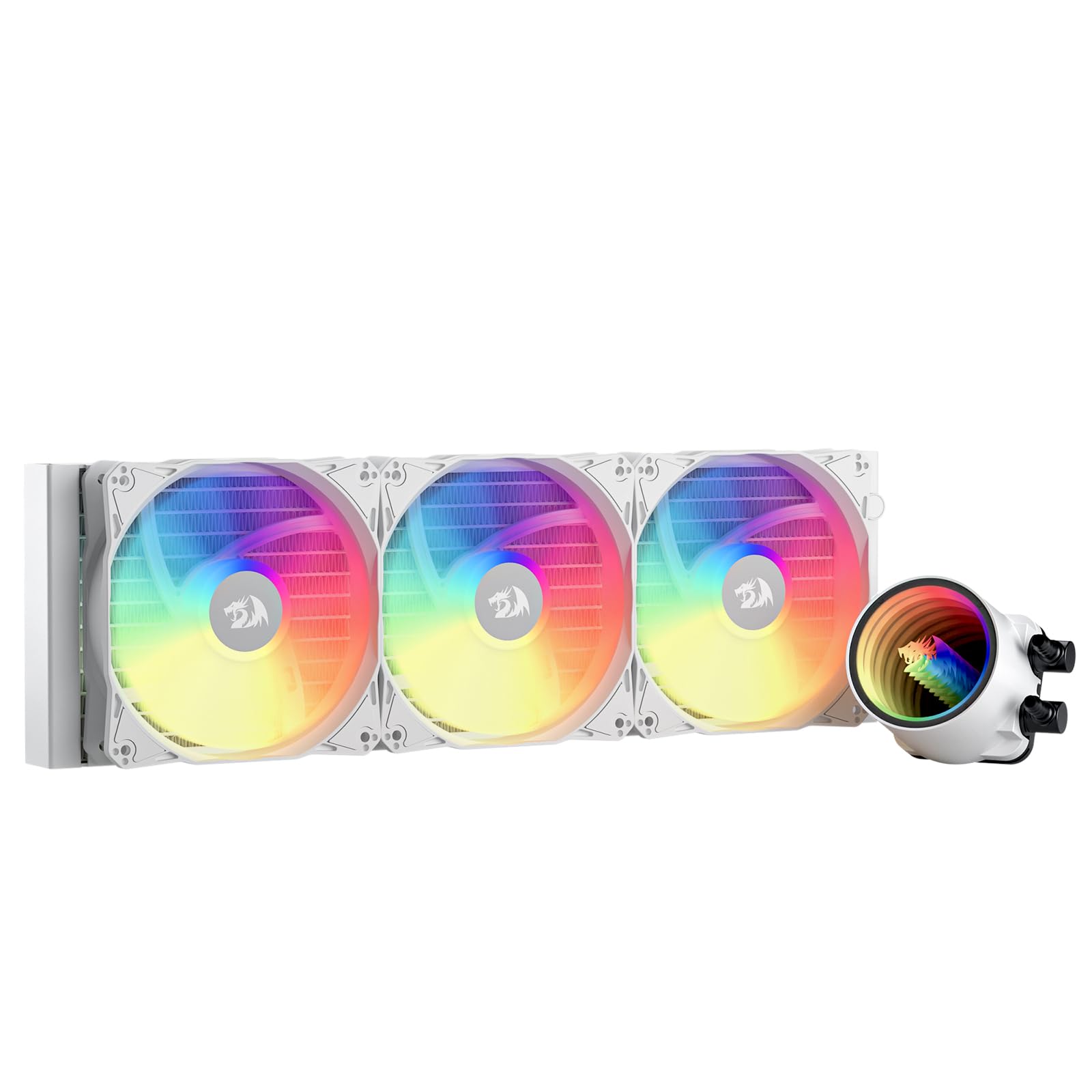 Redragon HL360 ARGB Liquid CPU Cooler - 3300 RPM High-Efficiency Radiator, 20 dBA Quiet Operation, Infinity Mirror RGB Lighting, 3x120mm PWM FDB Fans - Compatible with LGA 1700 & AMD AM5 Sockets | Perfect for Gaming PCs, Workstations & High-Performance Cooling Systems